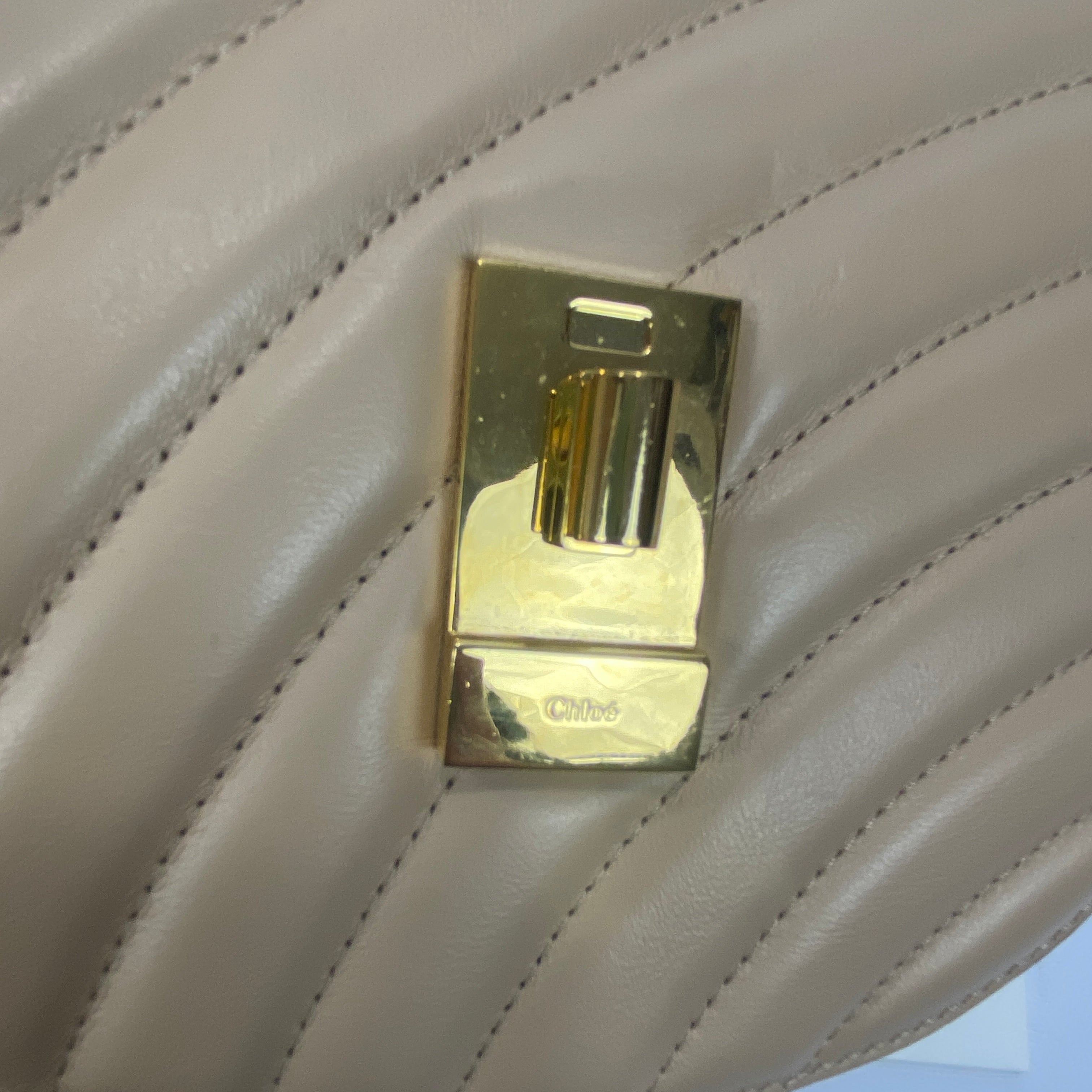 Chloe New £1400 Beige Leather Drew Bijou Bag