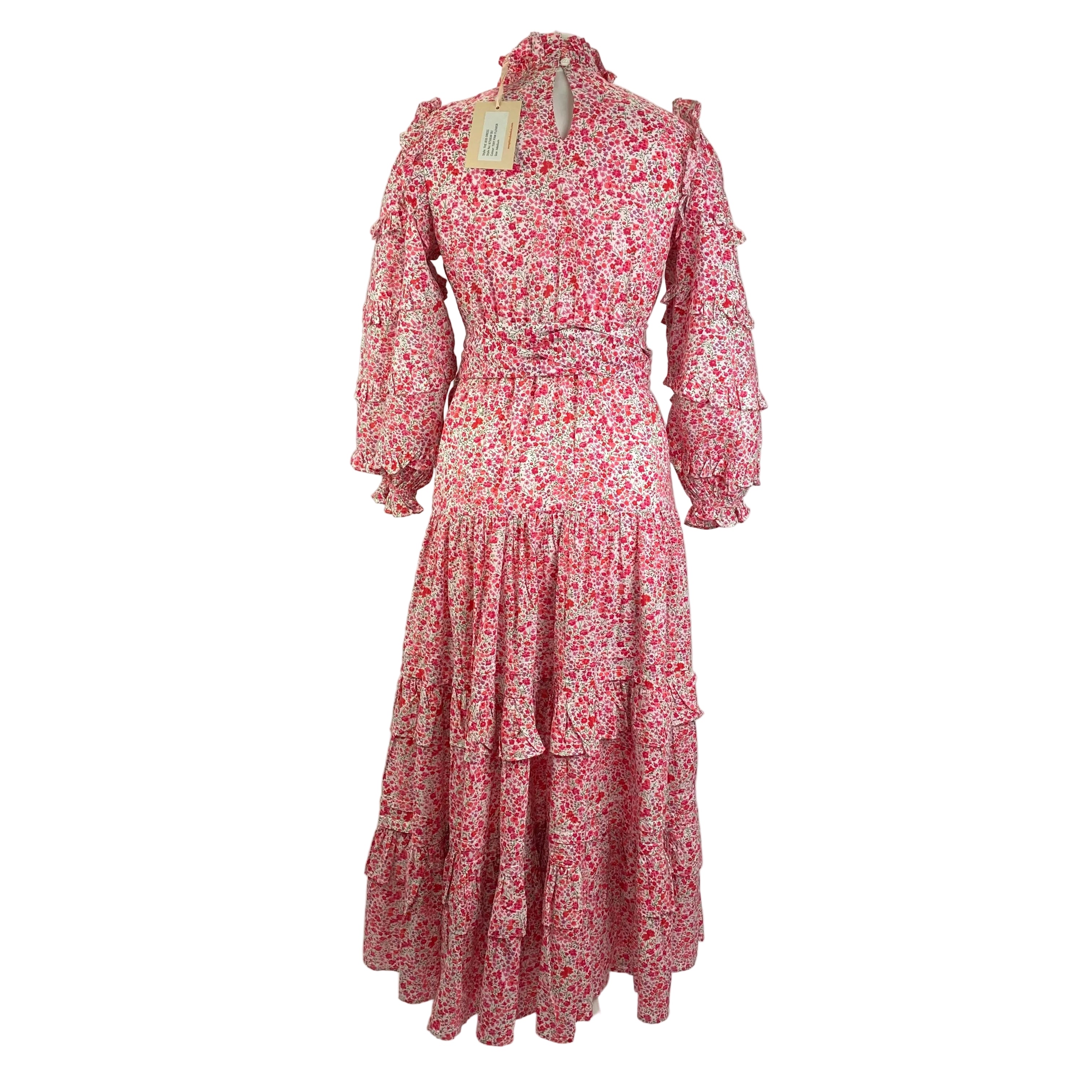 Seraphina New Pink Ditzy Floral Cotton Maxi Dress S