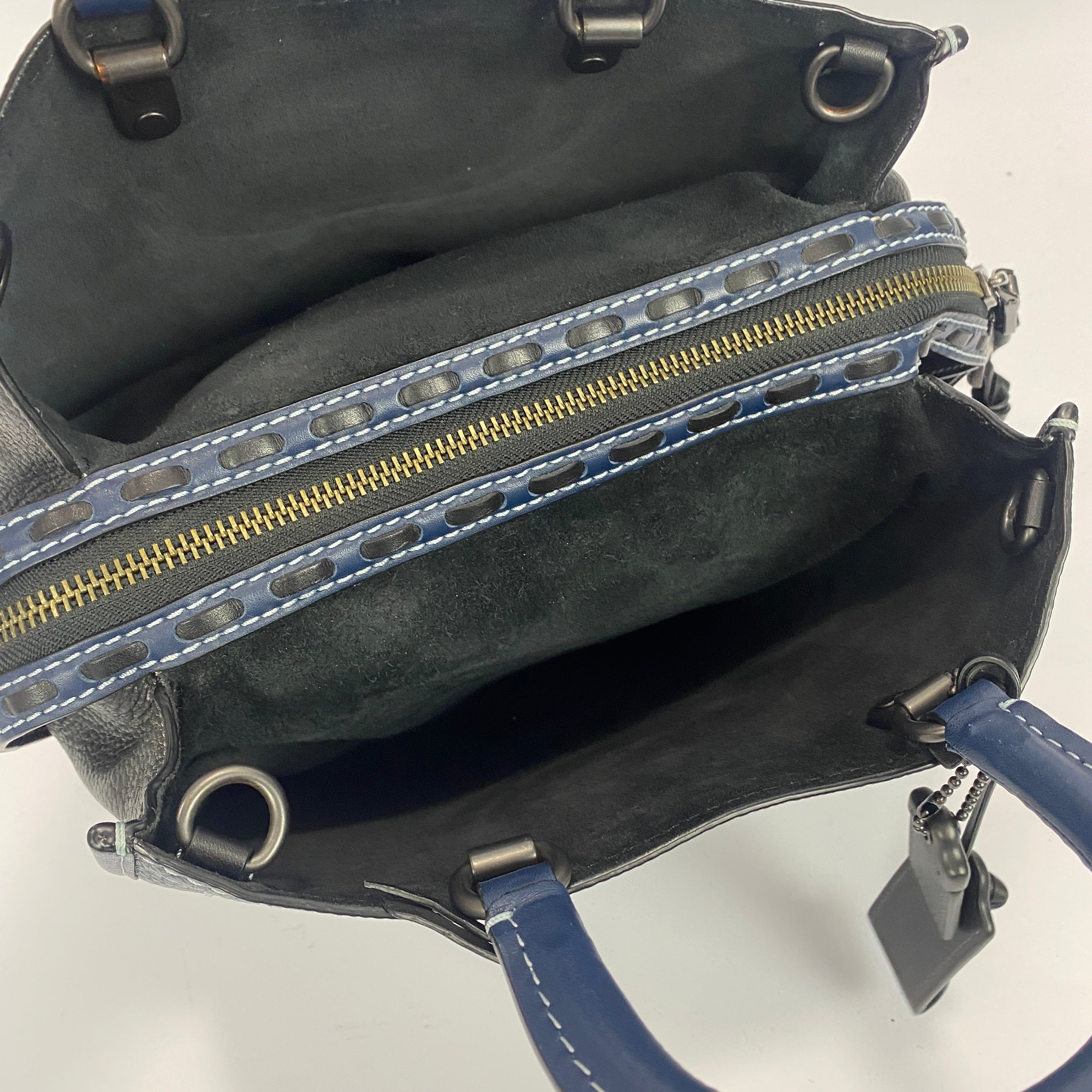 Coach 1941 New £795 Prussian Blue Rogue 31 Whipstitch Tote Bag