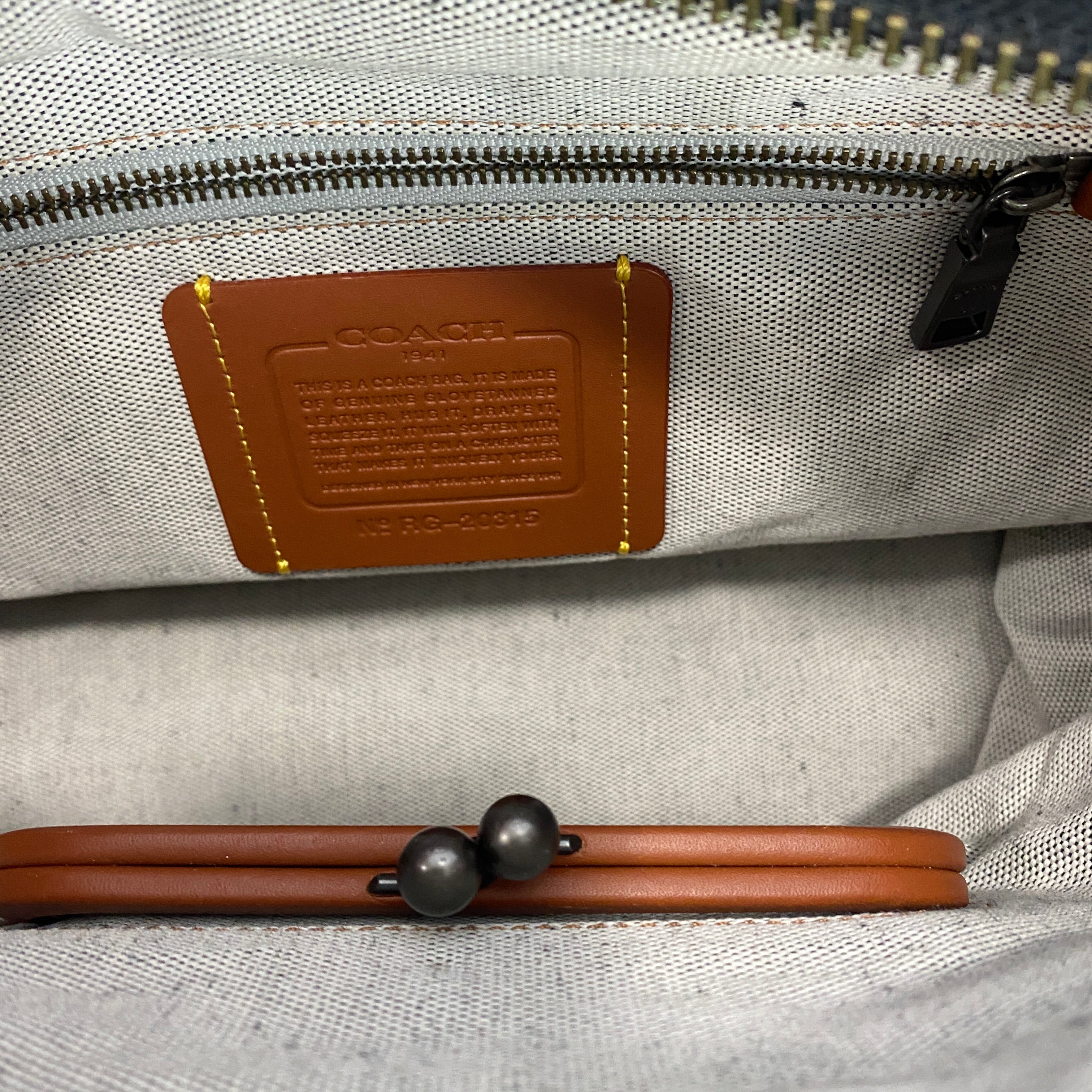 Coach 1941 New £795 Prussian Blue Rogue 31 Whipstitch Tote Bag