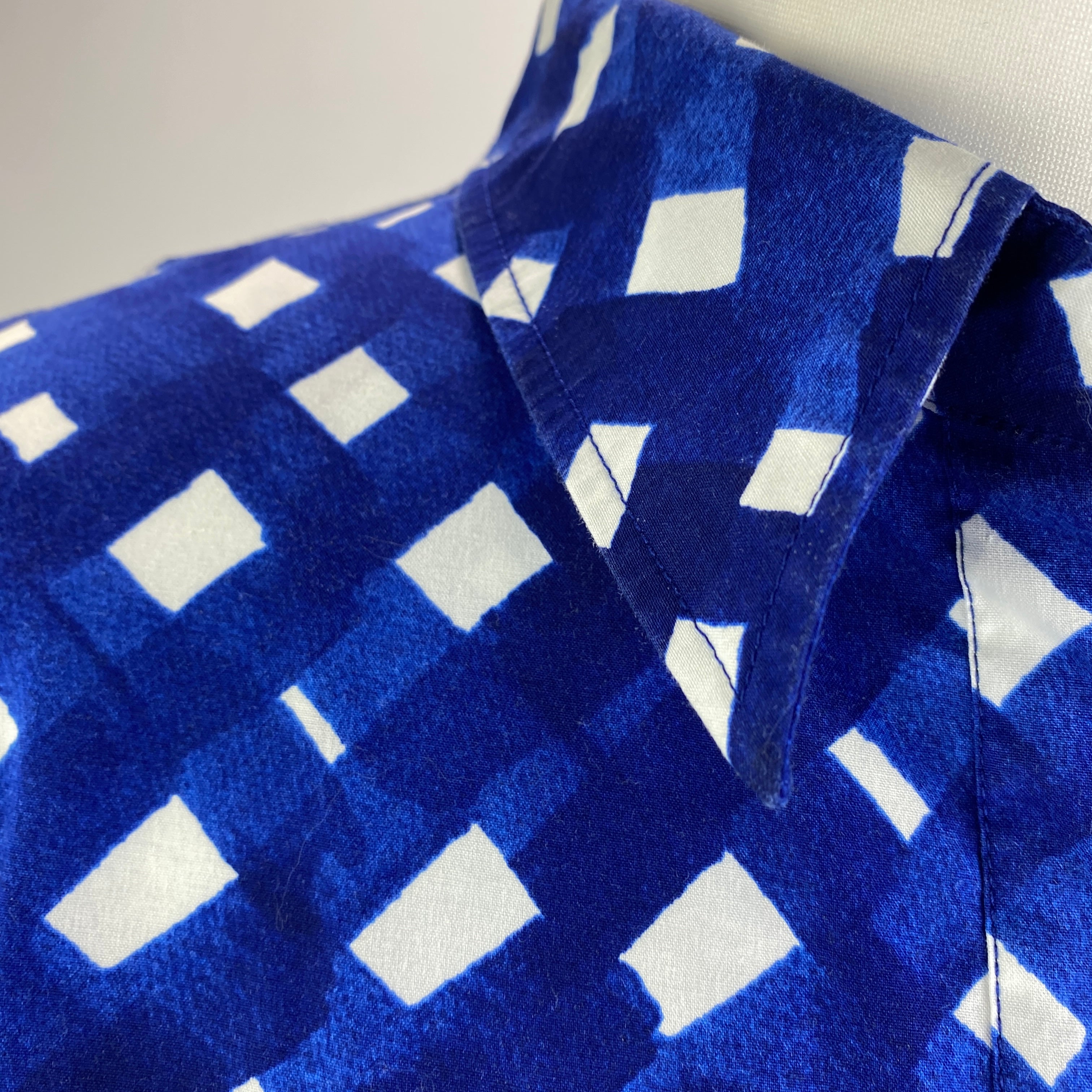 Samantha Sung £811 Blue Check Terry Shirt Dress XL