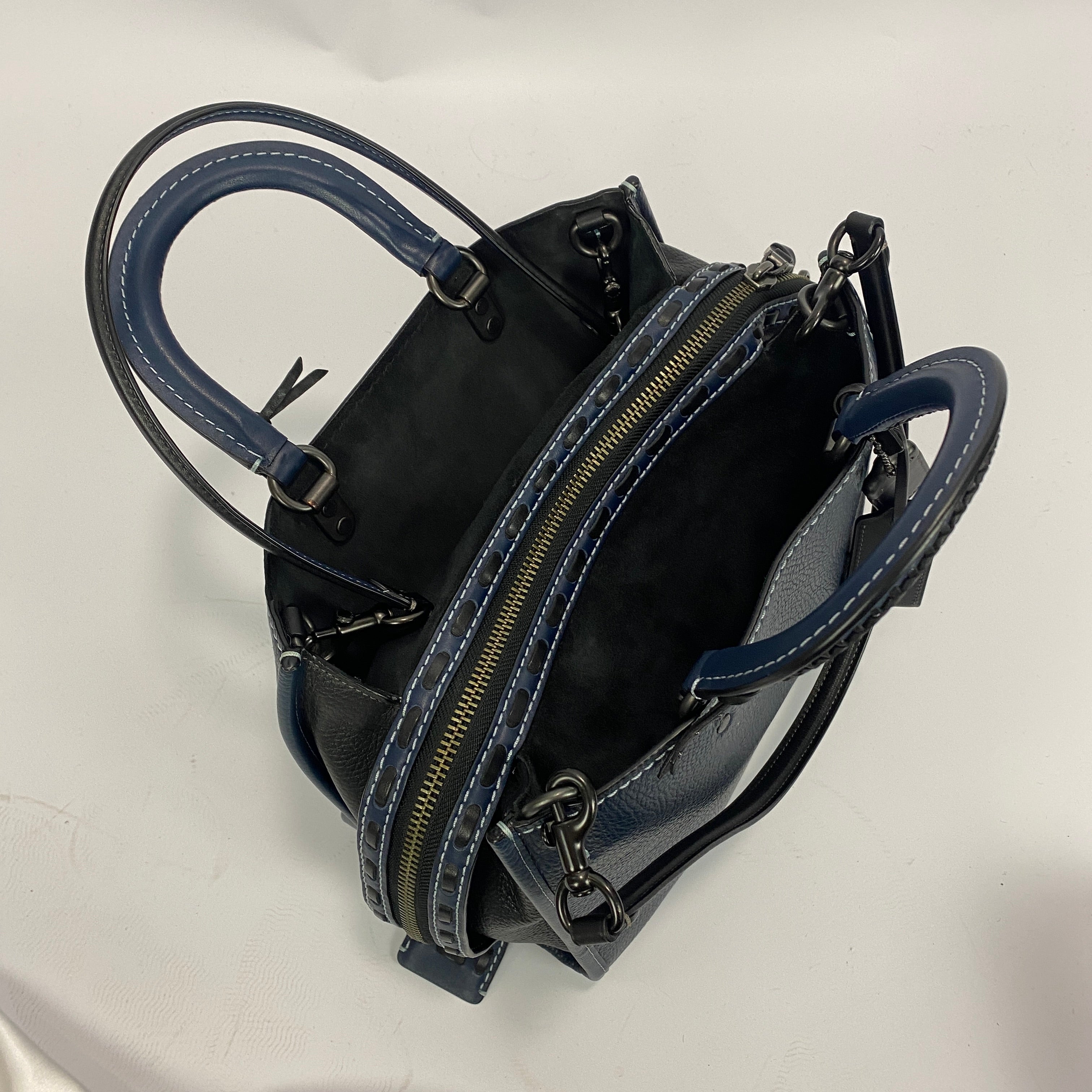 Coach 1941 New £795 Prussian Blue Rogue 31 Whipstitch Tote Bag