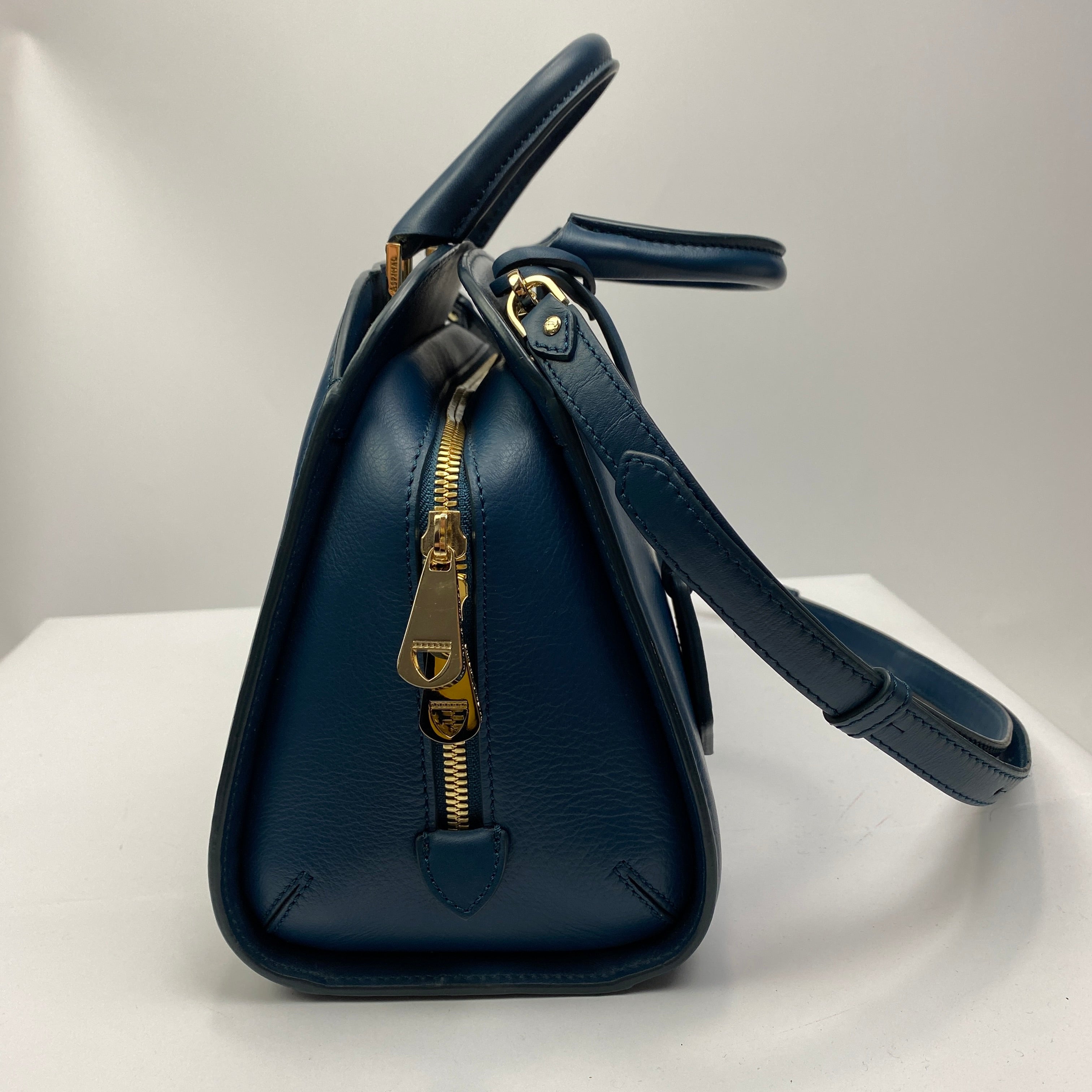 Aspinal of London New Teal Mini Hepburn Shoulderbag