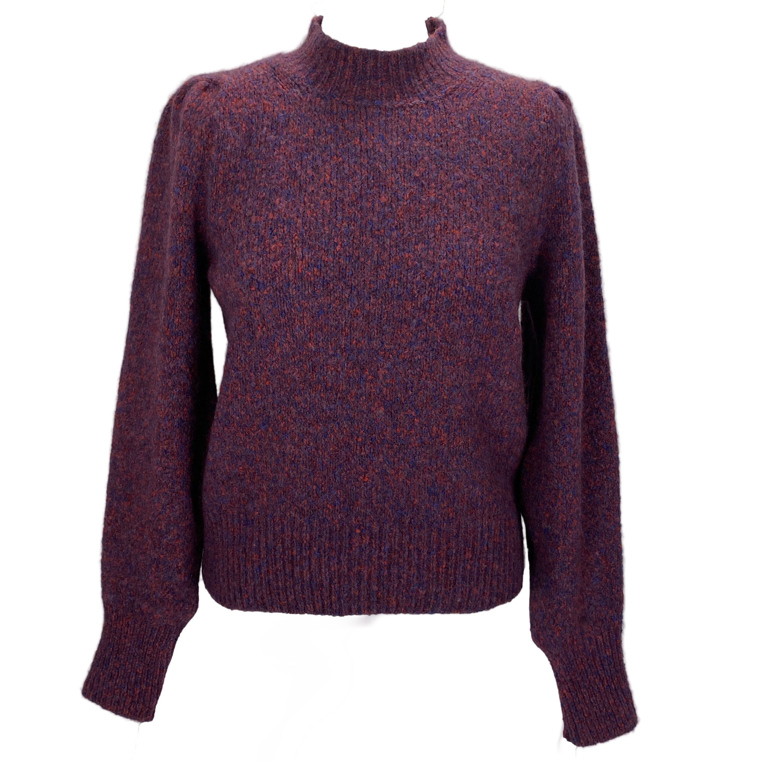 Veronica Beard New £339 Plum Melange Cotton & Alpaca Sweater M