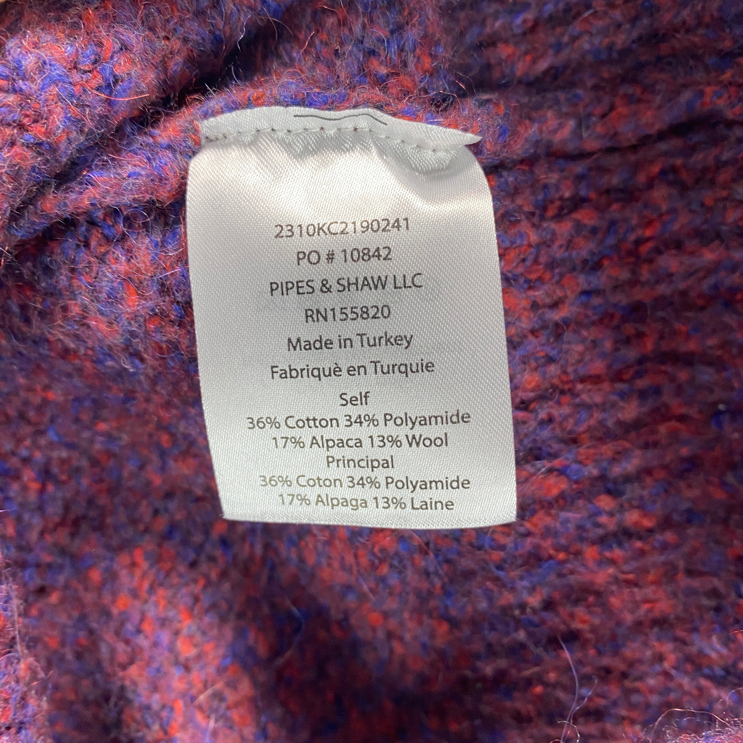 Veronica Beard New £339 Plum Melange Cotton & Alpaca Sweater M