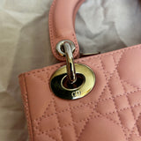 Christian Dior £4200 Baby Pink Cannage Lady Dior Mini Bag