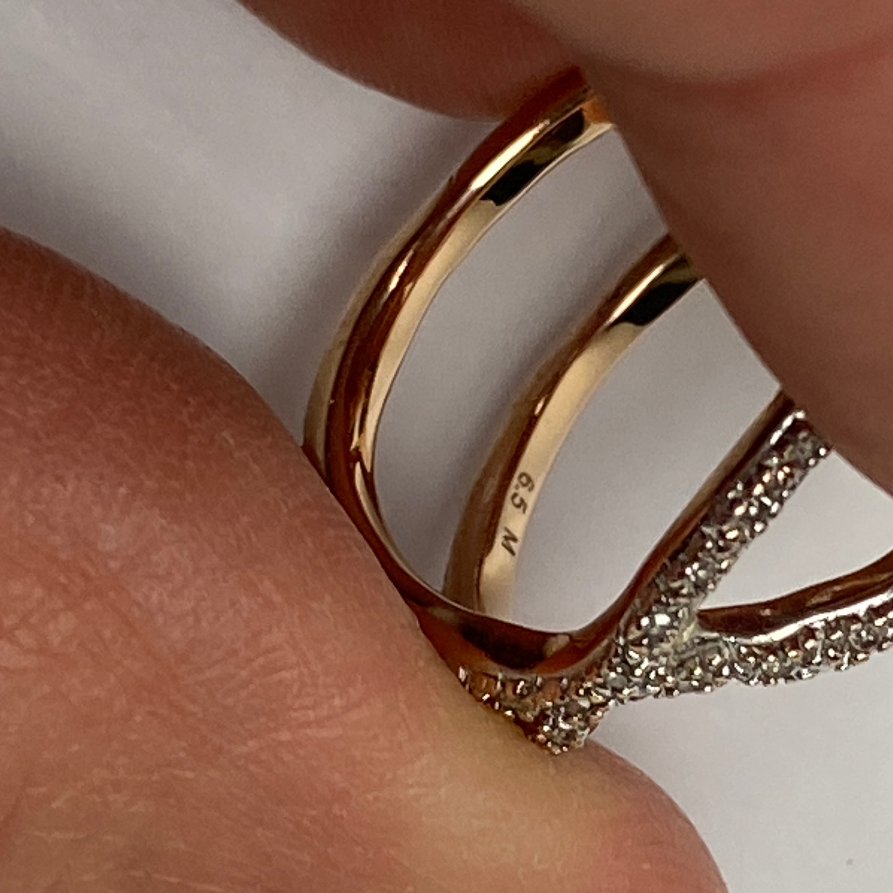 Monica Vinader £299 Rose Gold Riva Wave Cross Ring