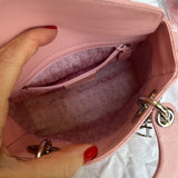 Christian Dior £4200 Baby Pink Cannage Lady Dior Mini Bag