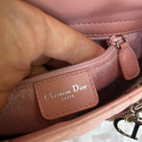 Christian Dior £4200 Baby Pink Cannage Lady Dior Mini Bag