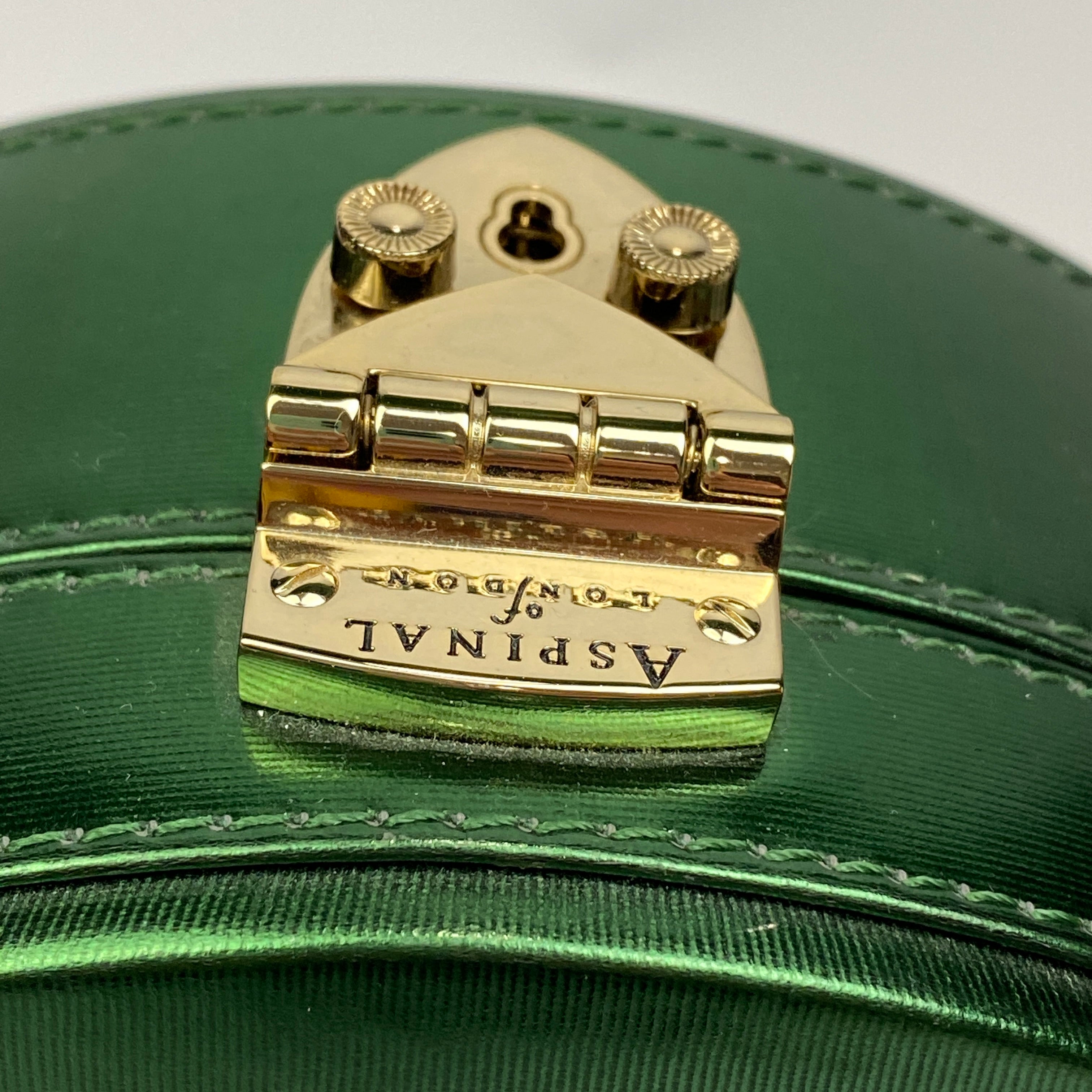 Aspinal of London x Giles New £650 Evergreen Hat Box Bag