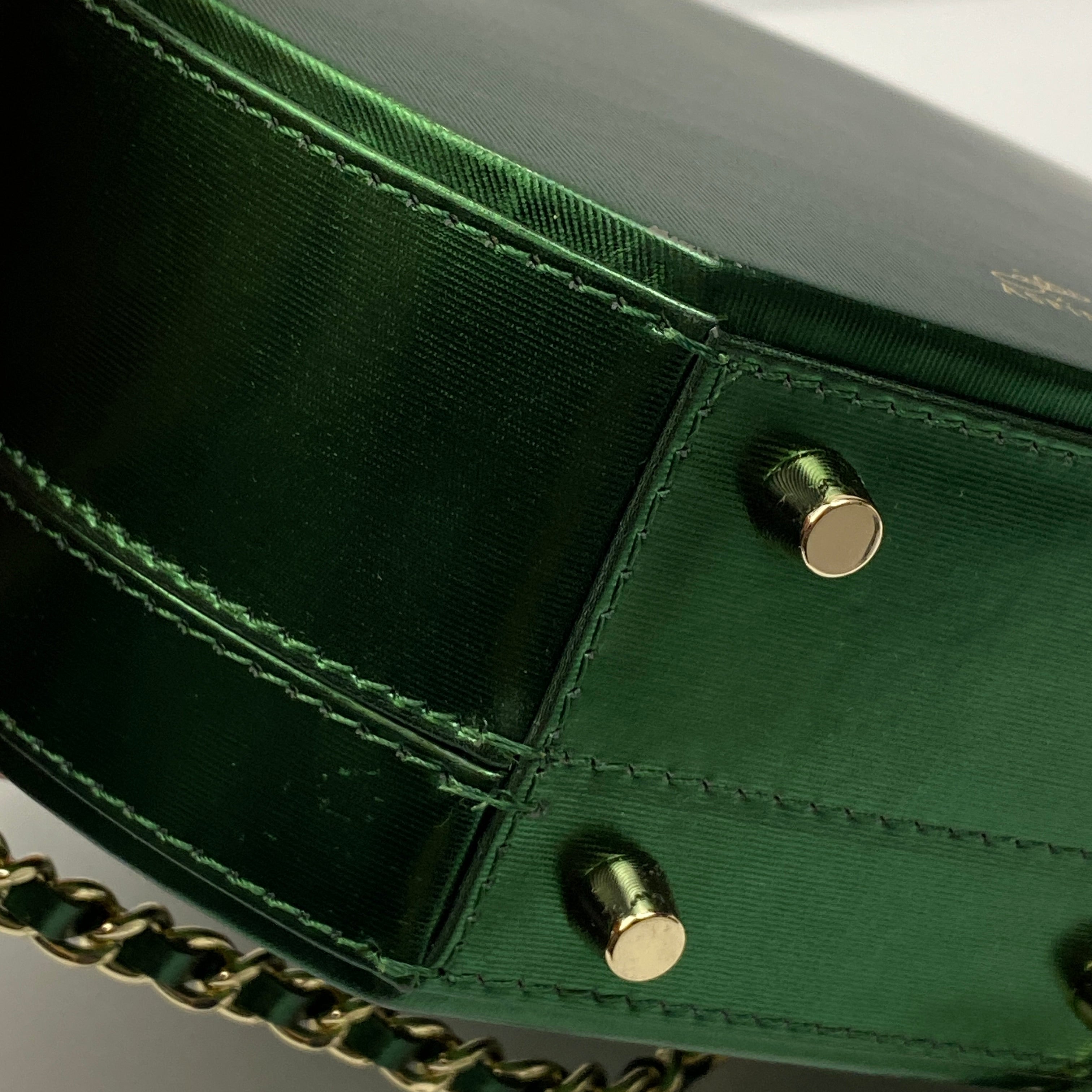 Aspinal of London x Giles New £650 Evergreen Hat Box Bag