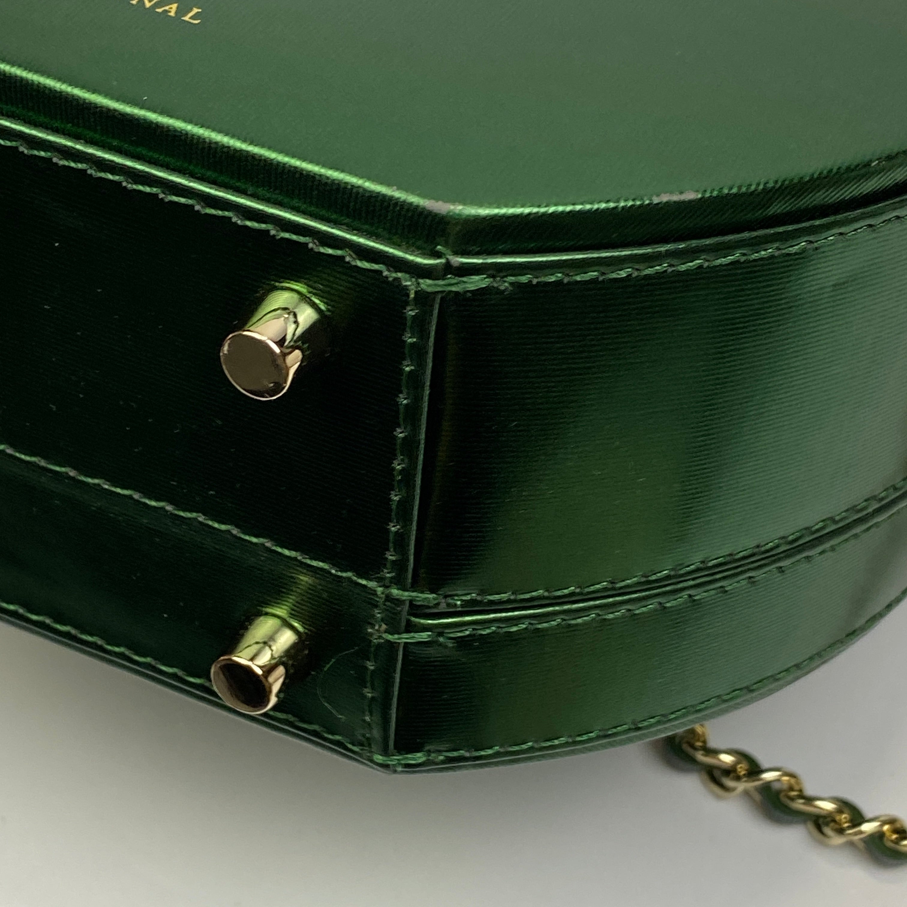 Aspinal of London x Giles New £650 Evergreen Hat Box Bag