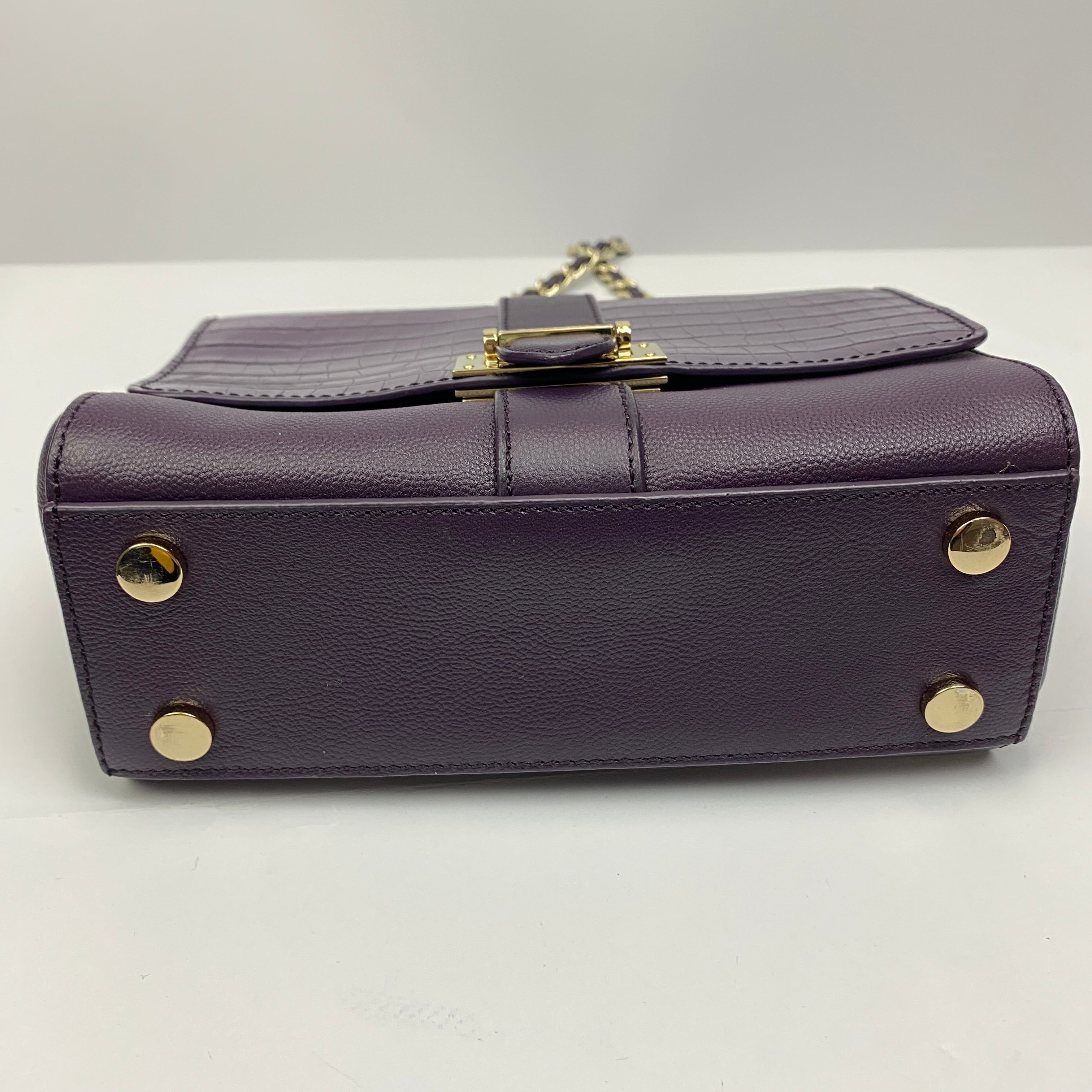 Aspinal of London New £495 Purple Medium Lottie Shoulderbag