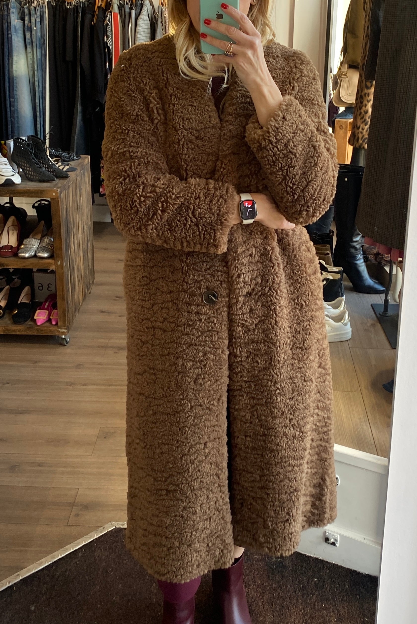 Zadig & Voltaire New £1025 Caramel Teddy Coat M