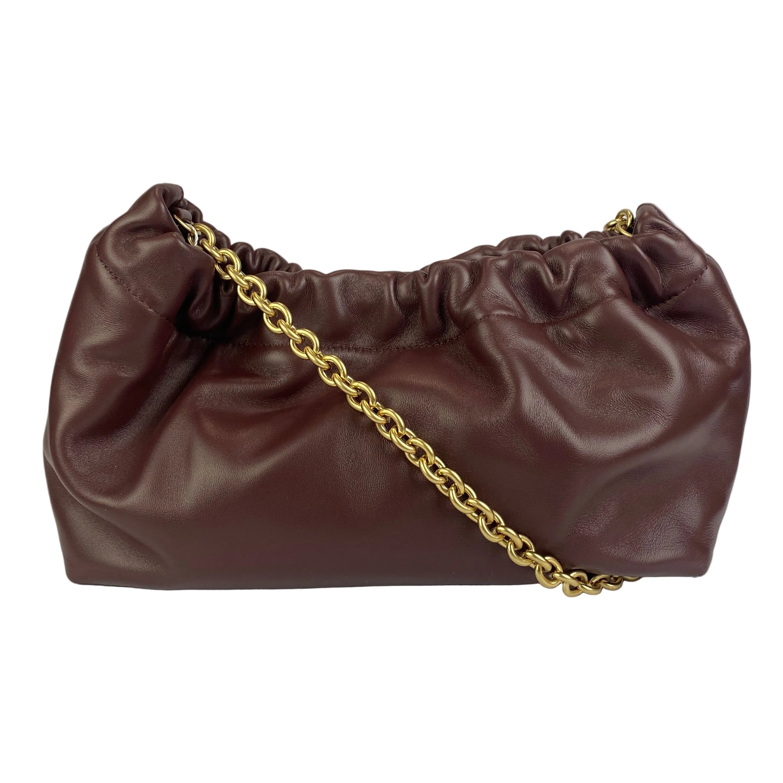 Reformation New £350 Burgundy Dahlia Shoulder Bag