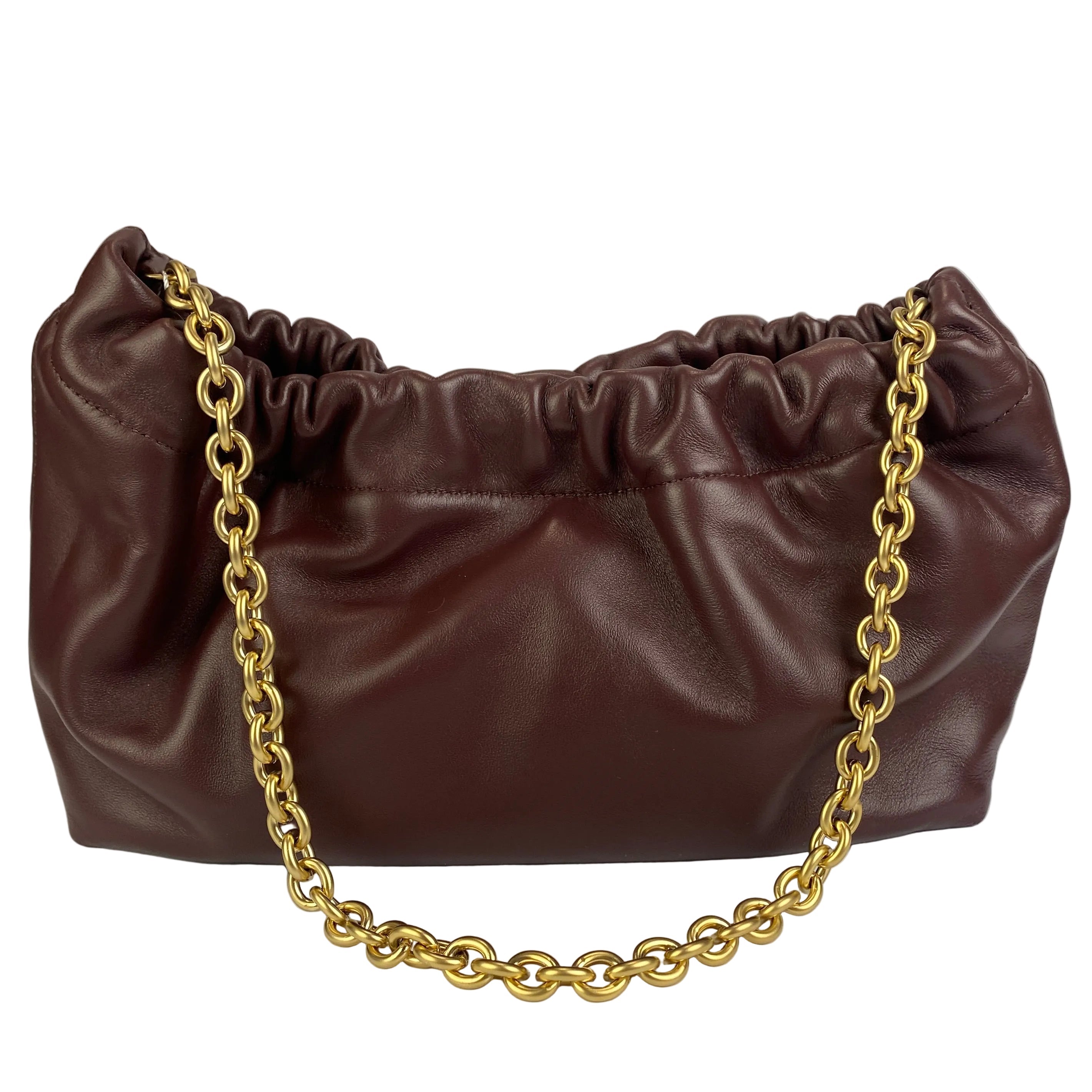 Reformation New £350 Burgundy Dahlia Shoulder Bag