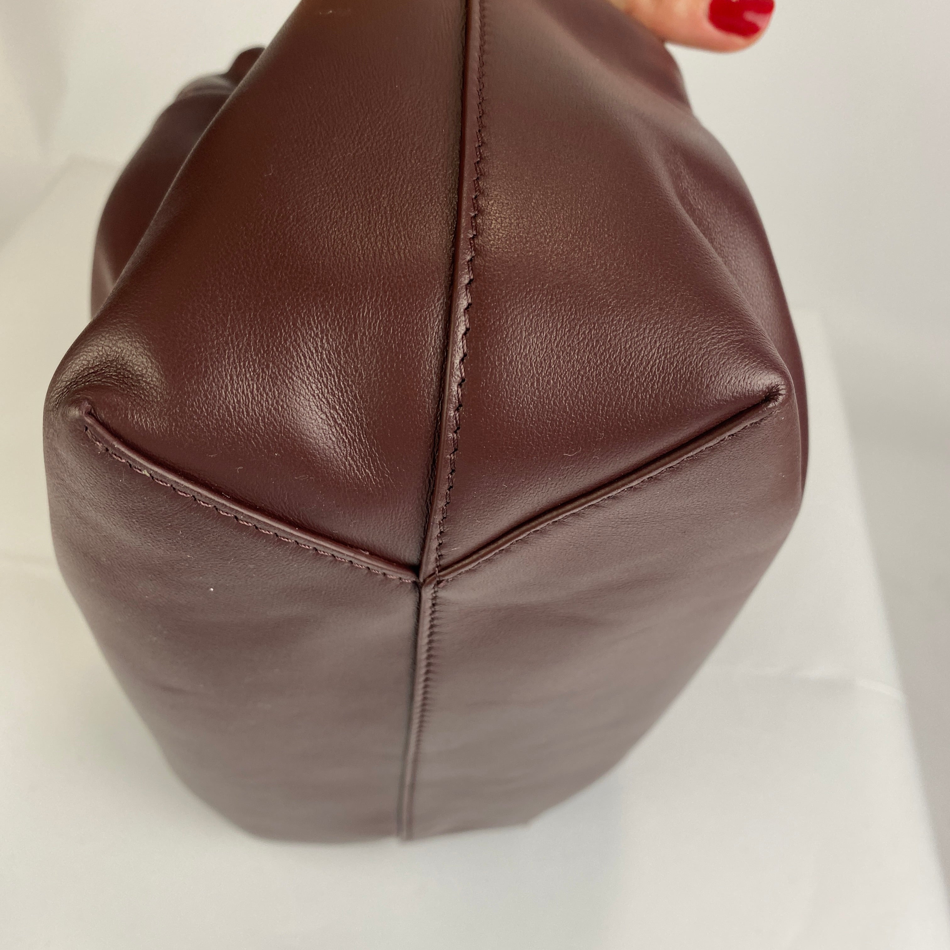 Reformation New £350 Burgundy Dahlia Shoulder Bag