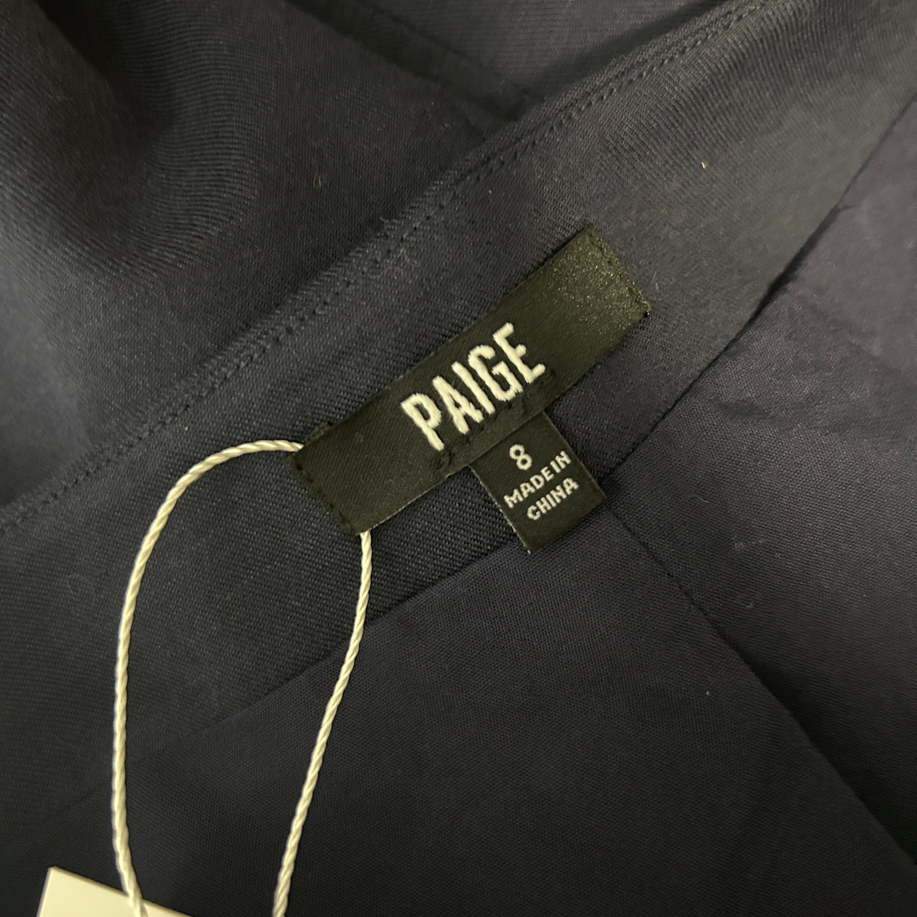 Paige New £280 French Navy Long Waistcoat M