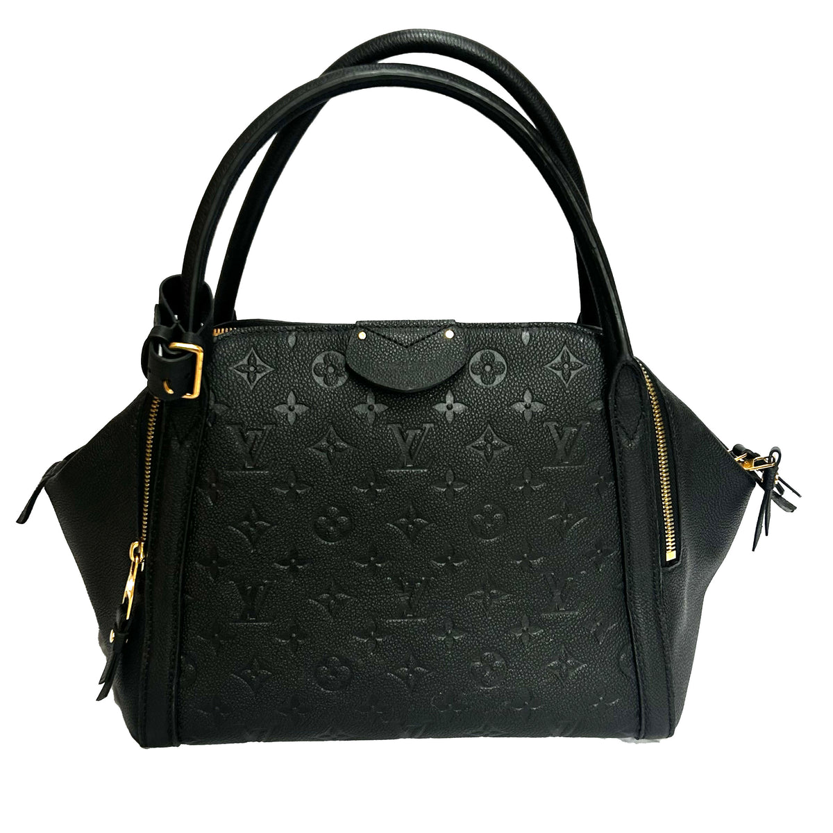 Louis Vuitton $3243 Black Monogram Empreinte Marais MM Satchel Bag