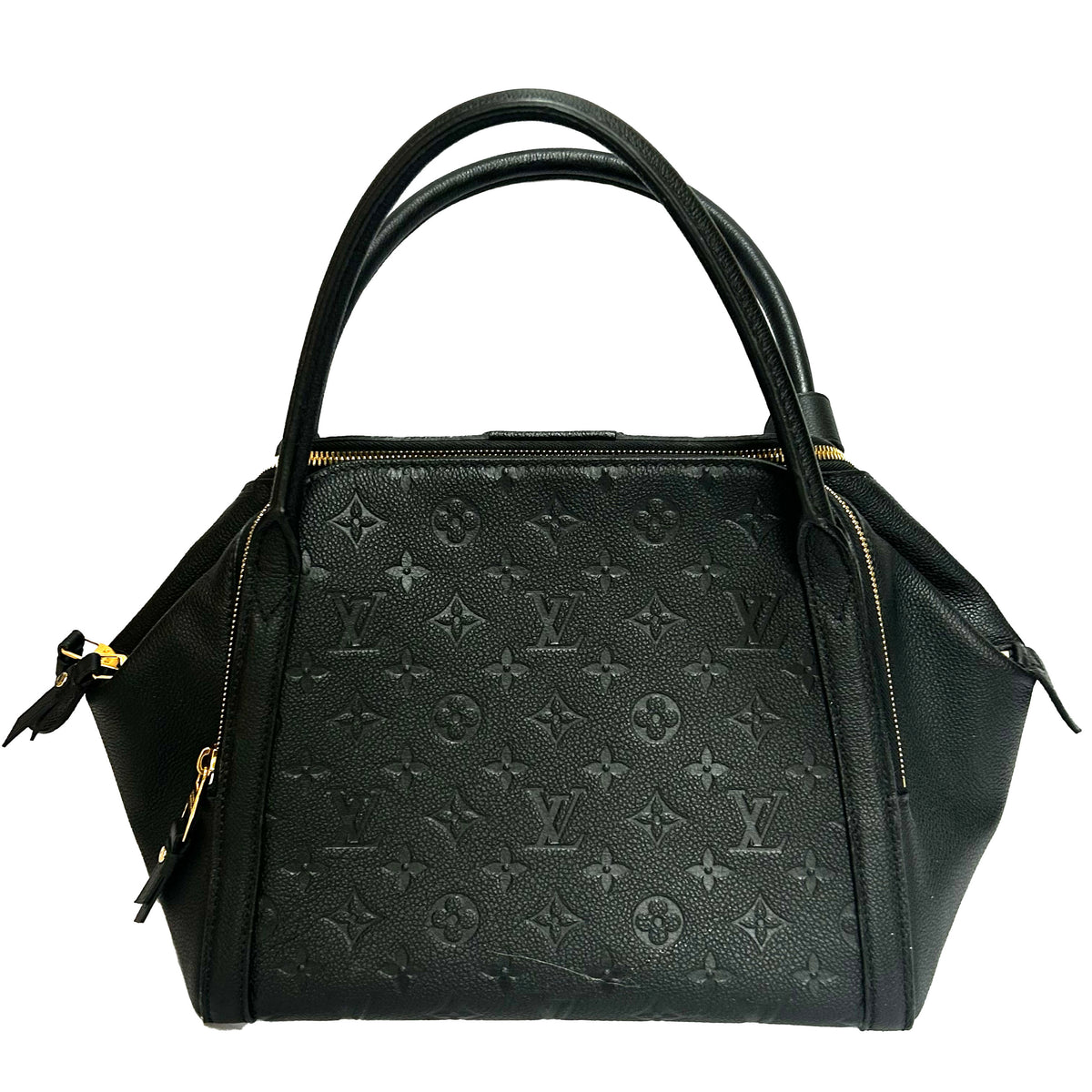 Louis Vuitton $3243 Black Monogram Empreinte Marais MM Satchel Bag