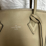 Louis Vuitton Putty Pebbled Calfskin Top Handle Tote Bag