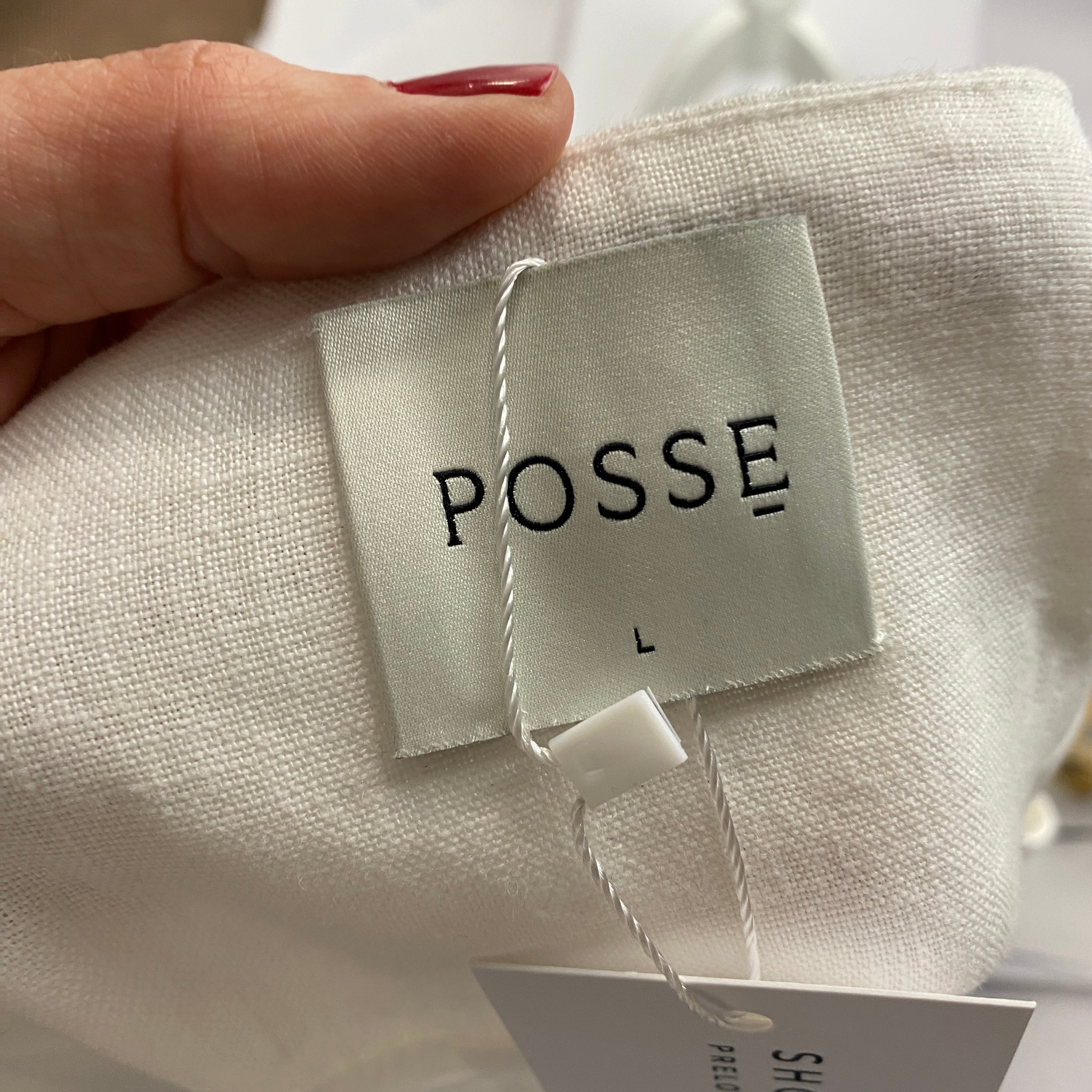 Posse New White Linen Waistcoat L