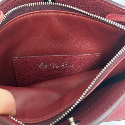 Loro Piana Burgundy Small Milky Way Crossbody Bag