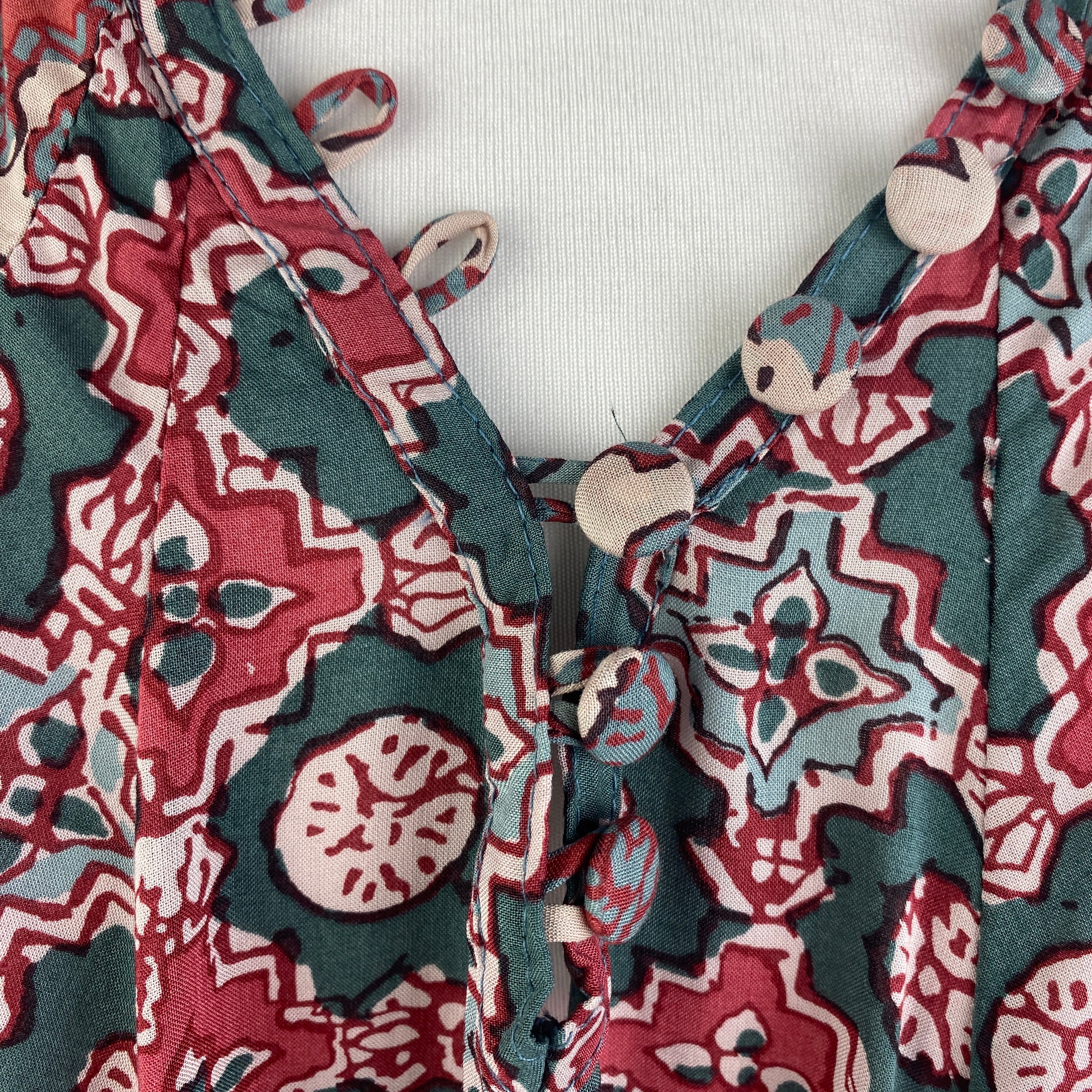 Natalie Martin New £245 Coral Teal Maxi Dress M