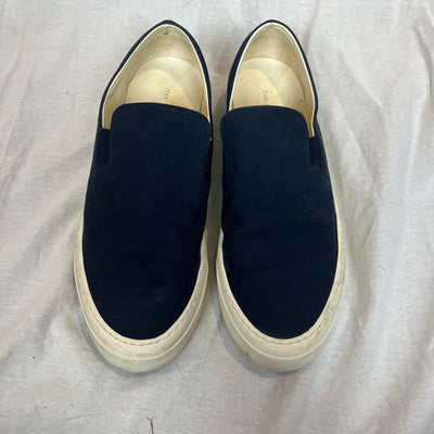 The Row £675 Navy Canvas Marie H Slip-On Sneakers 37.5