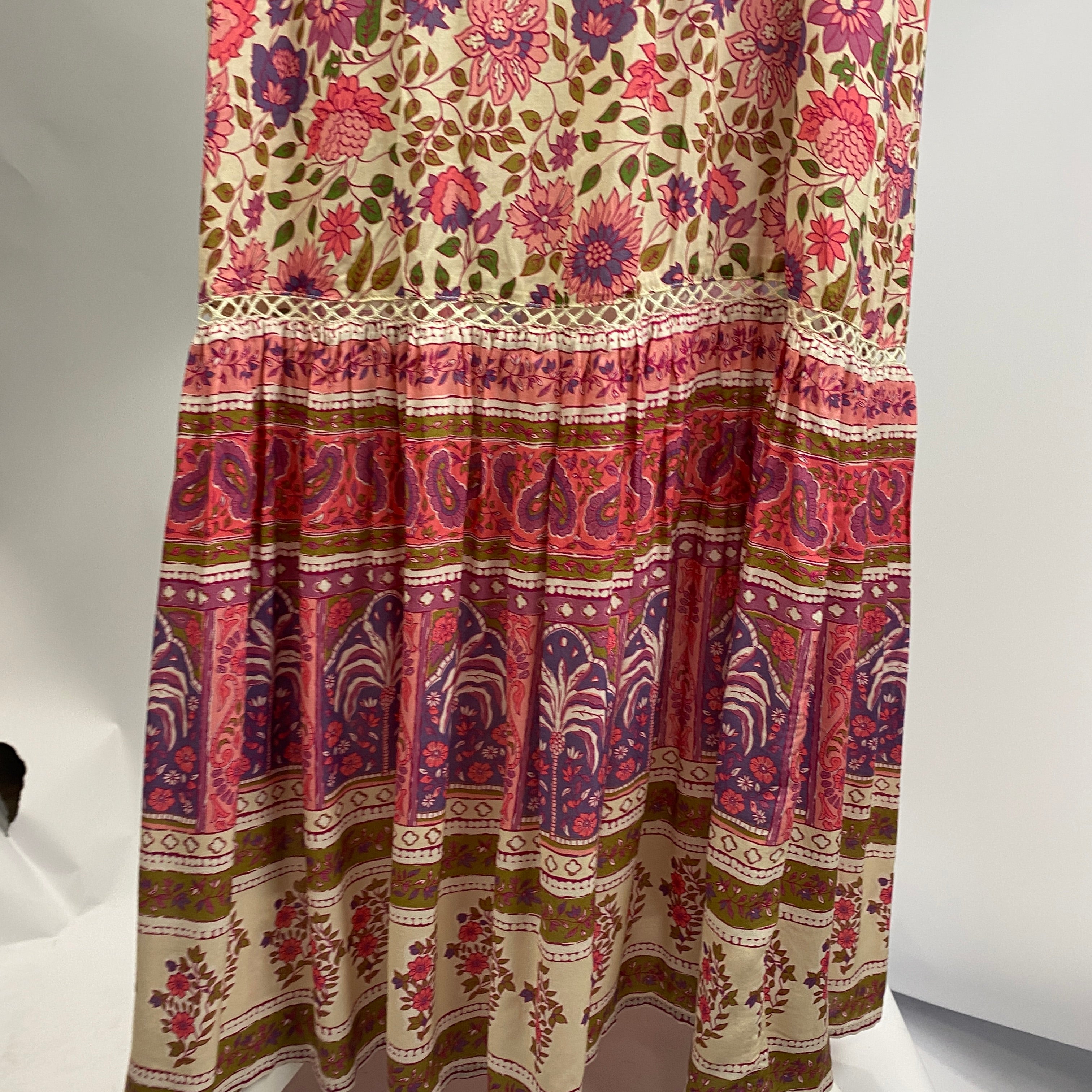Spell New £265 Pink & Vanilla Elysian Dress M