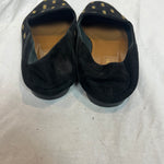 Aquazzura Black Suede Pineapple Embroidered Flats 37