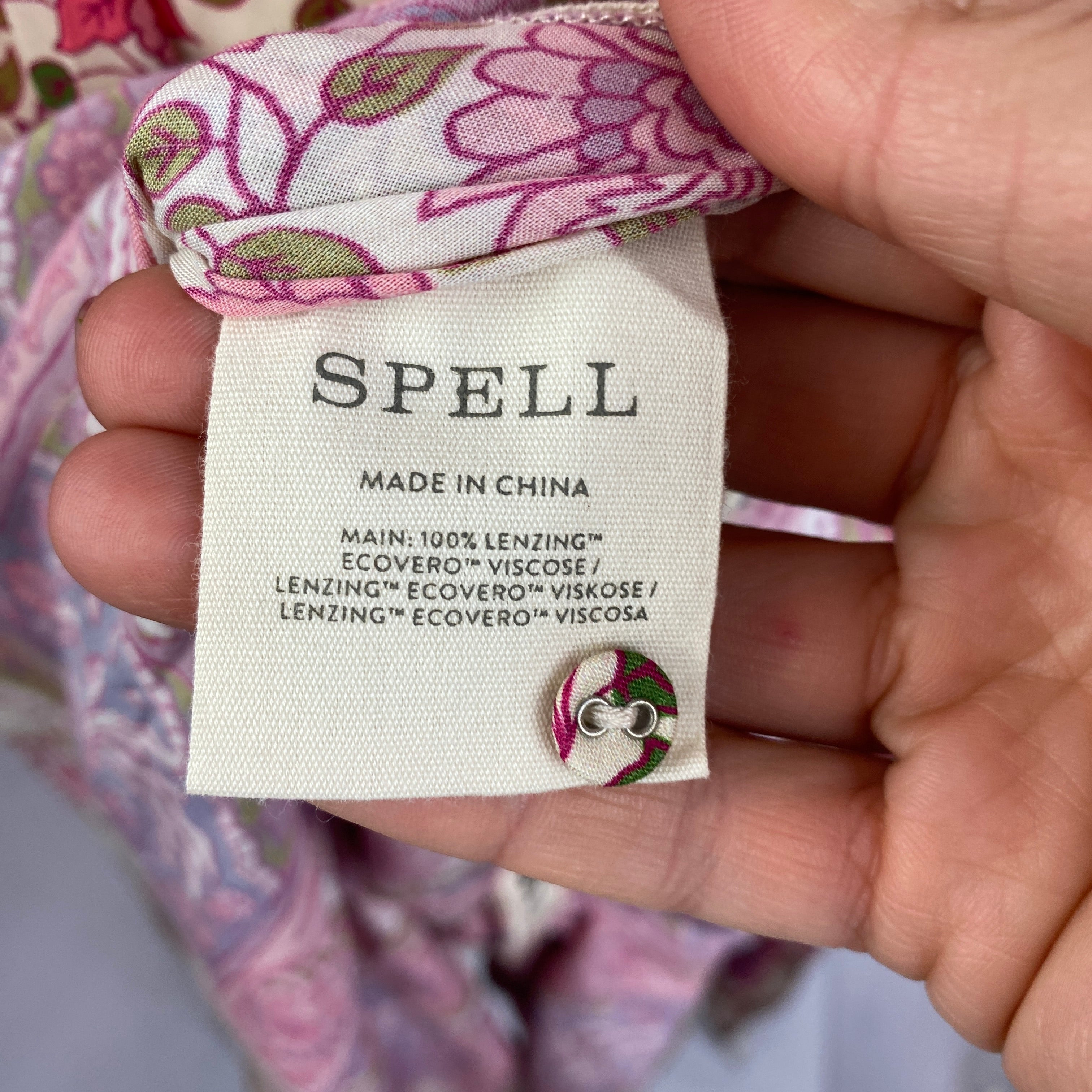 Spell New £265 Purple Floral Mossy Dress M