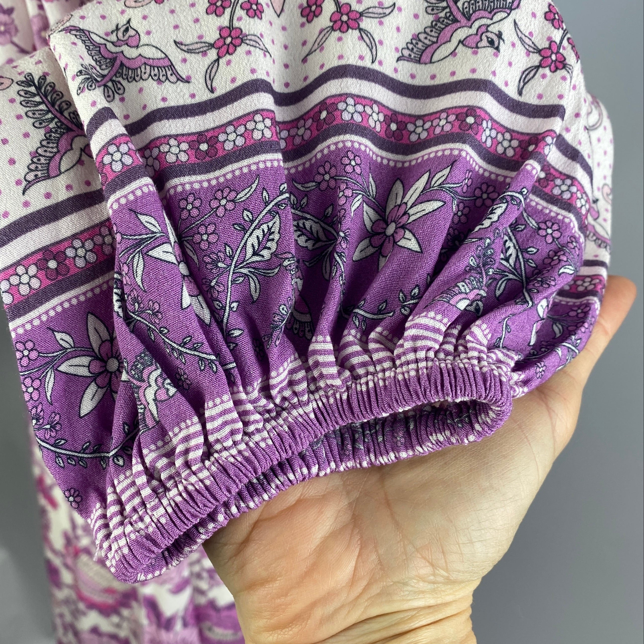 Spell New £265 Purple Floral Mossy Dress M
