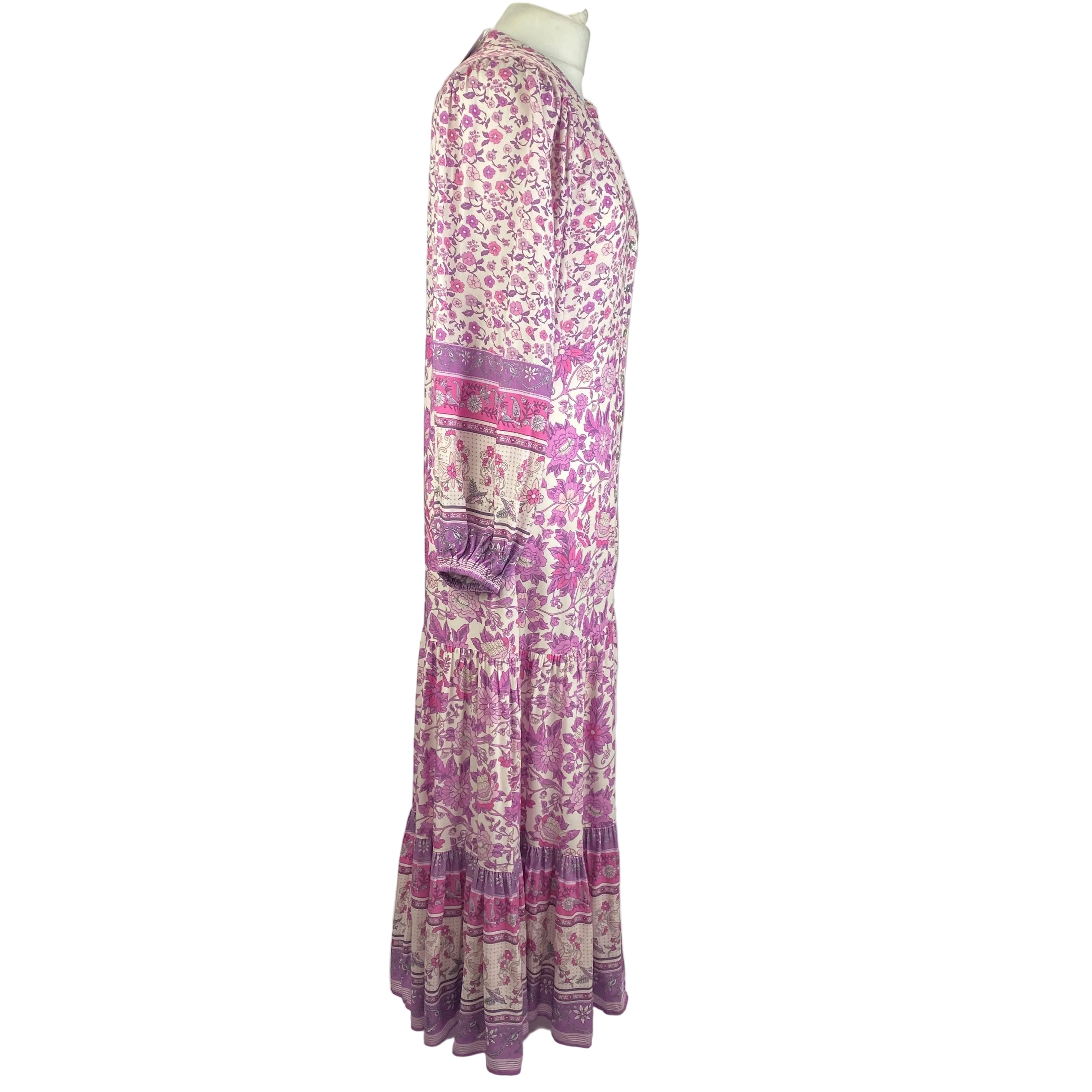 Spell New £265 Purple Floral Mossy Dress M