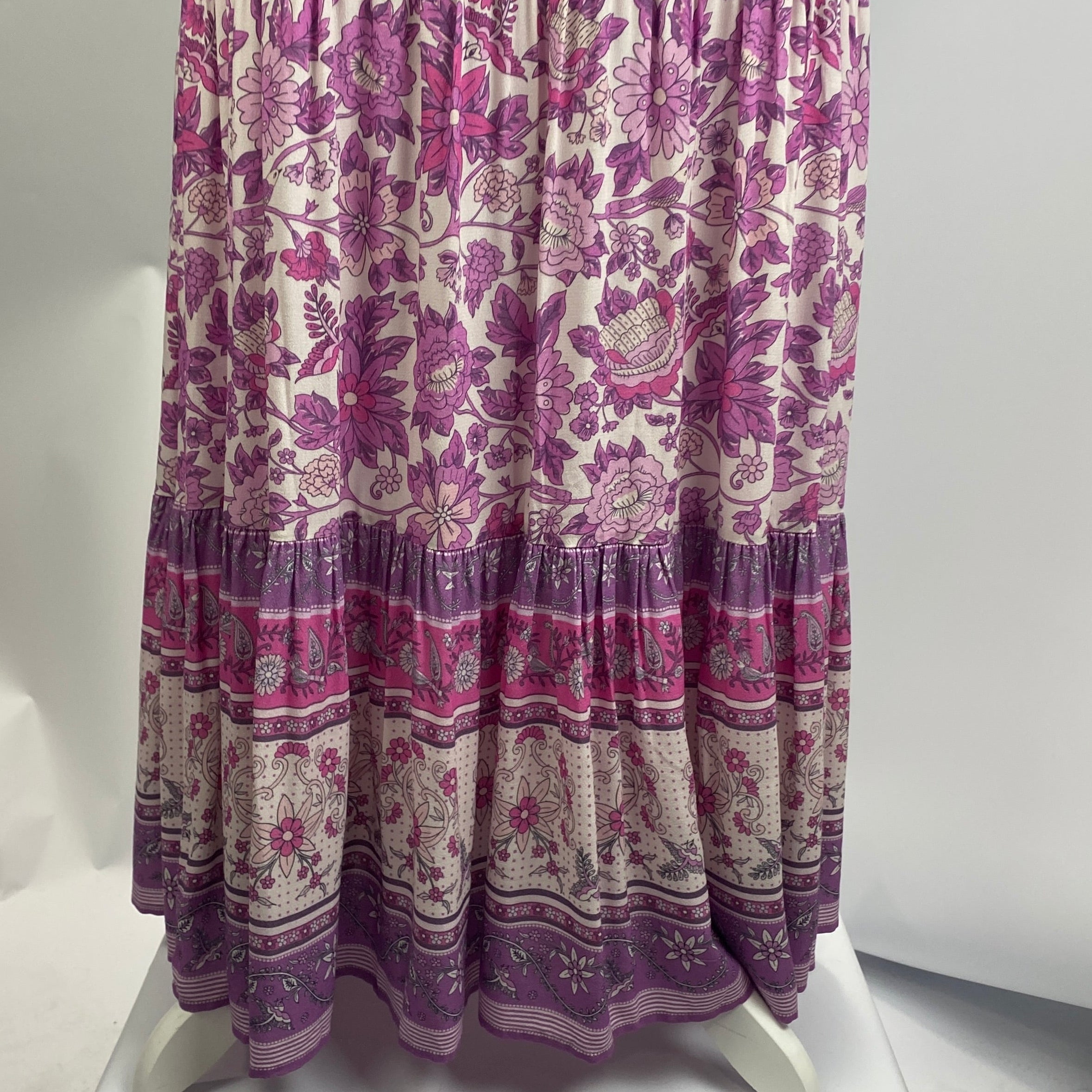 Spell New £265 Purple Floral Mossy Dress M
