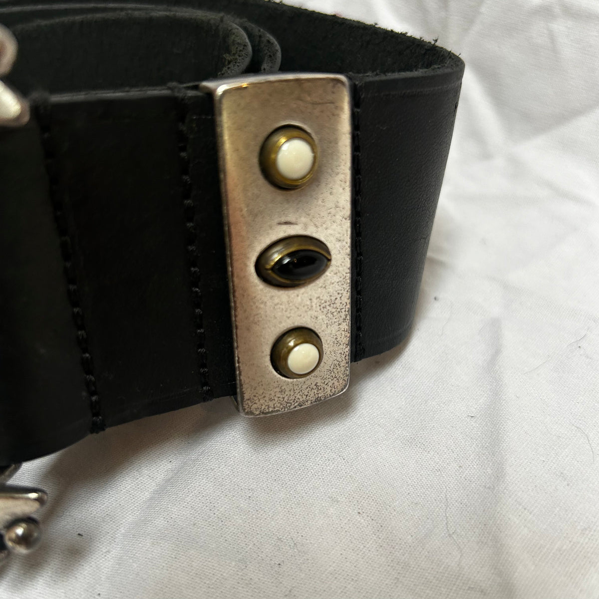 Isabel Marant £445 Black & Silver Abigail Bird Buckle Belt M