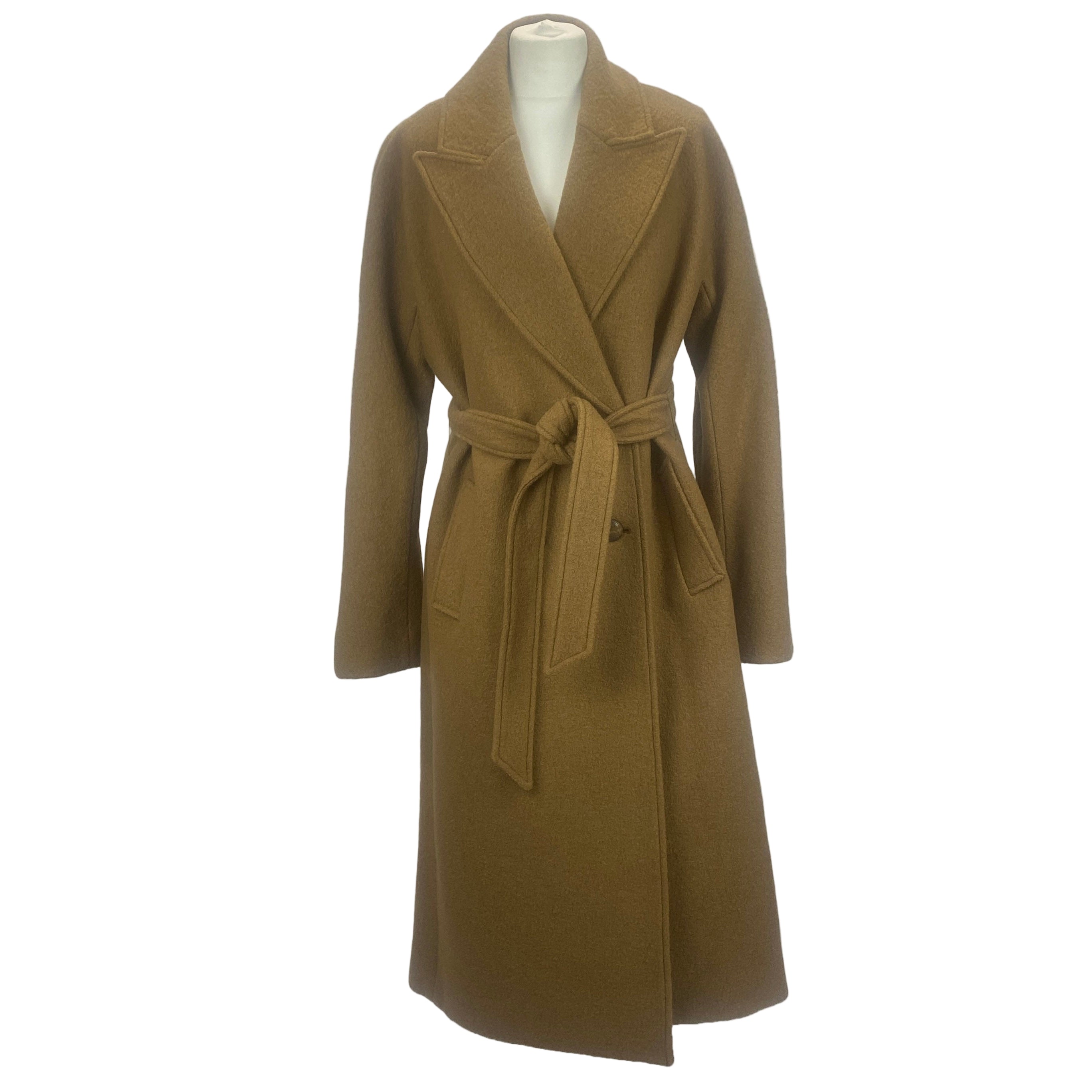 Veronica Beard New £1600 Camel Boucle Wool Della Dickey Coat S