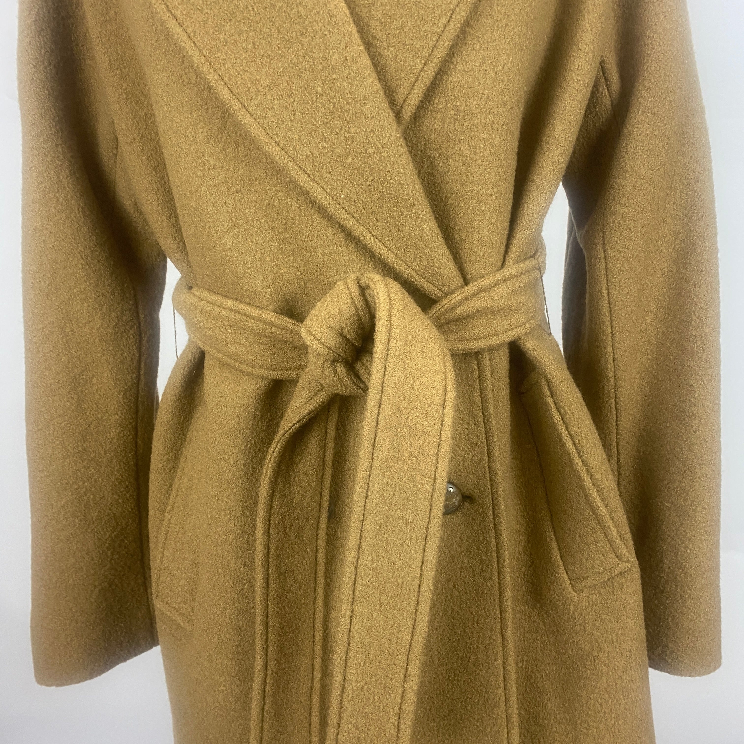 Veronica Beard New £1600 Camel Boucle Wool Della Dickey Coat S