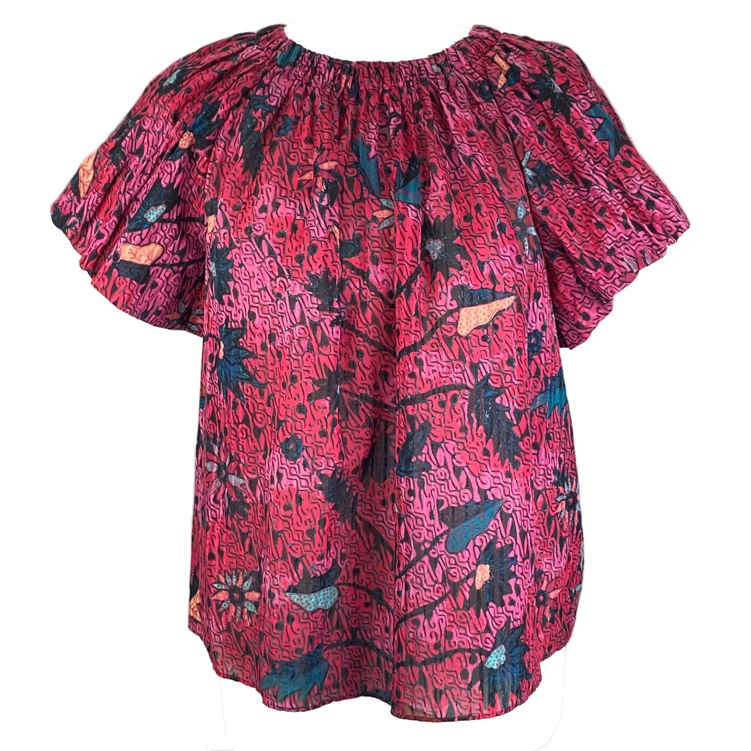 Ulla Johnson New Pink & Fuchsia Cotton Mix Top S
