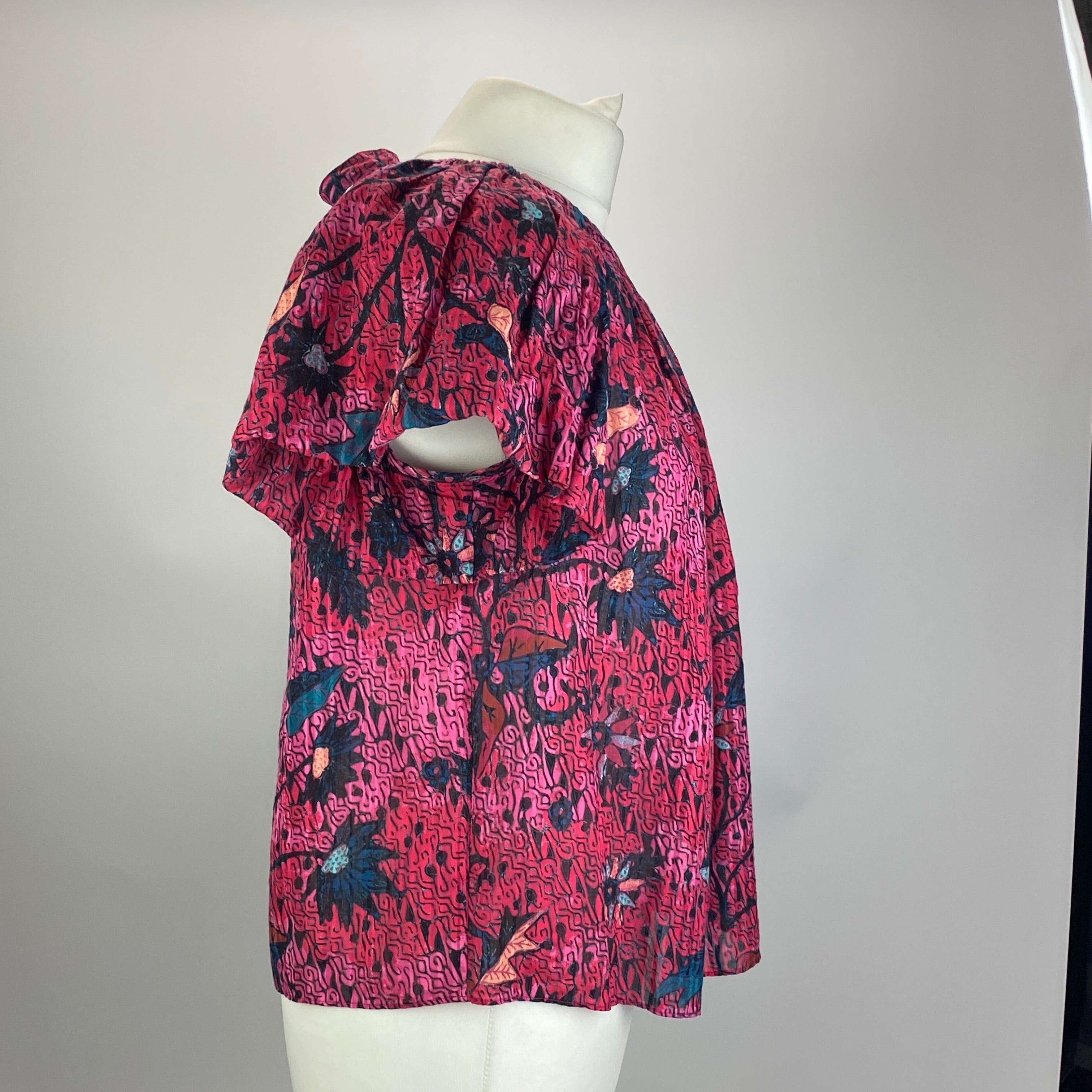 Ulla Johnson New Pink & Fuchsia Cotton Mix Top S