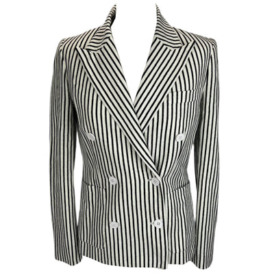 Polo Ralph Lauren New Monochrome Pinstripe Jersey Jacket XS
