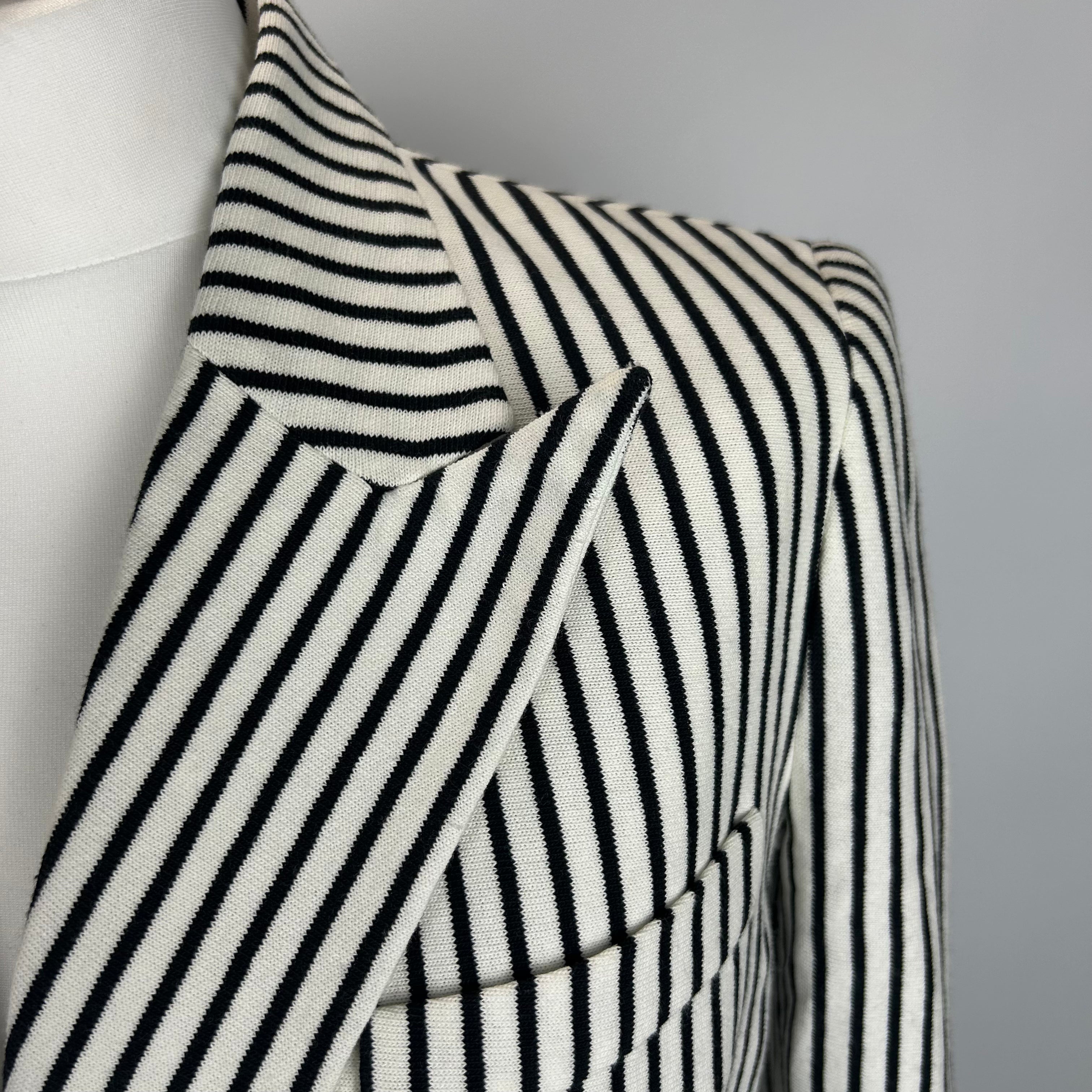 Polo Ralph Lauren New Monochrome Pinstripe Jersey Jacket XS