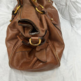 Miu Miu Chestnut Vitello Side Ribbon Handbag