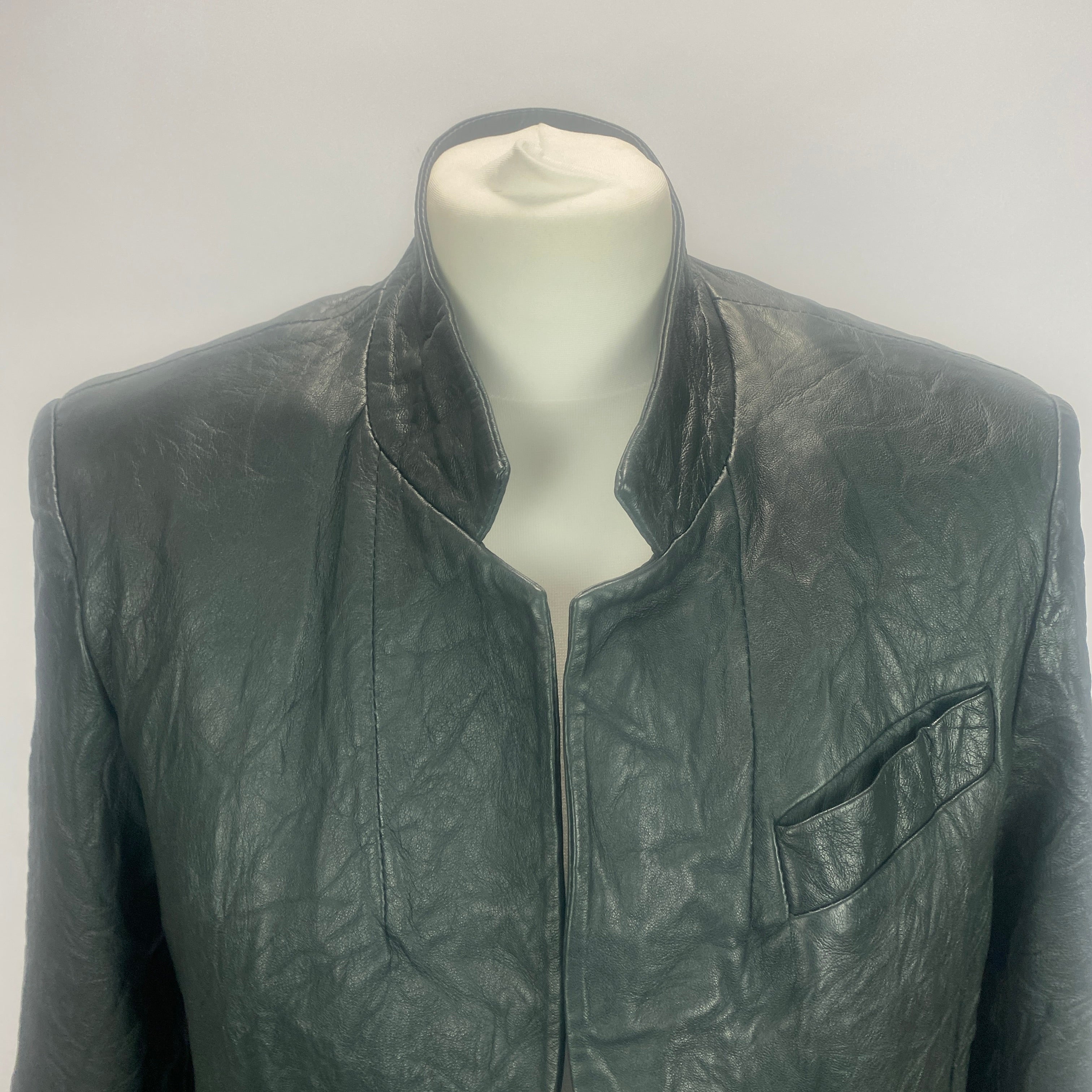 Zadig & Voltaire New £665 Forest Green Veryn Leather Jacket S