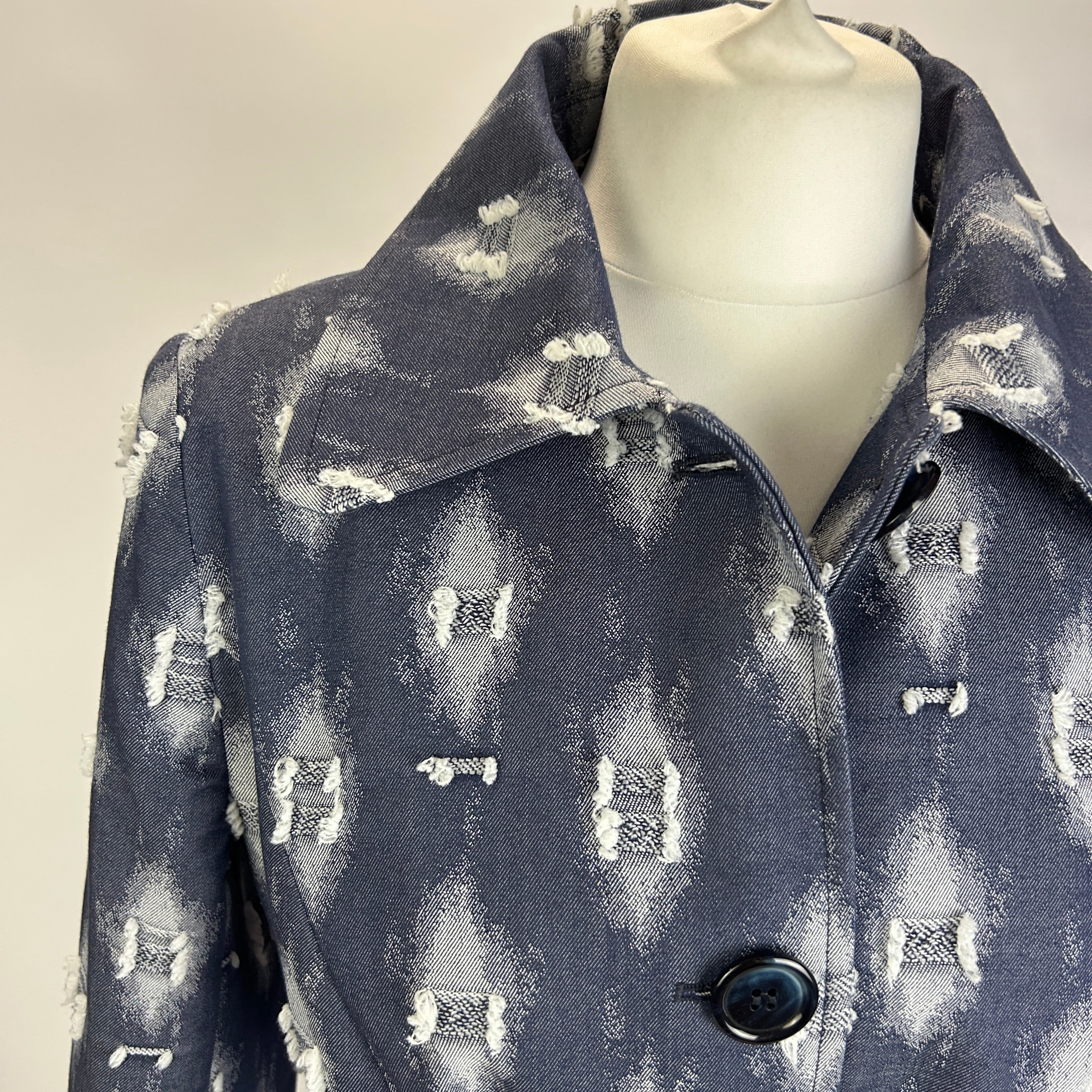 James Lakeland New £375 Blue Print Trench Coat