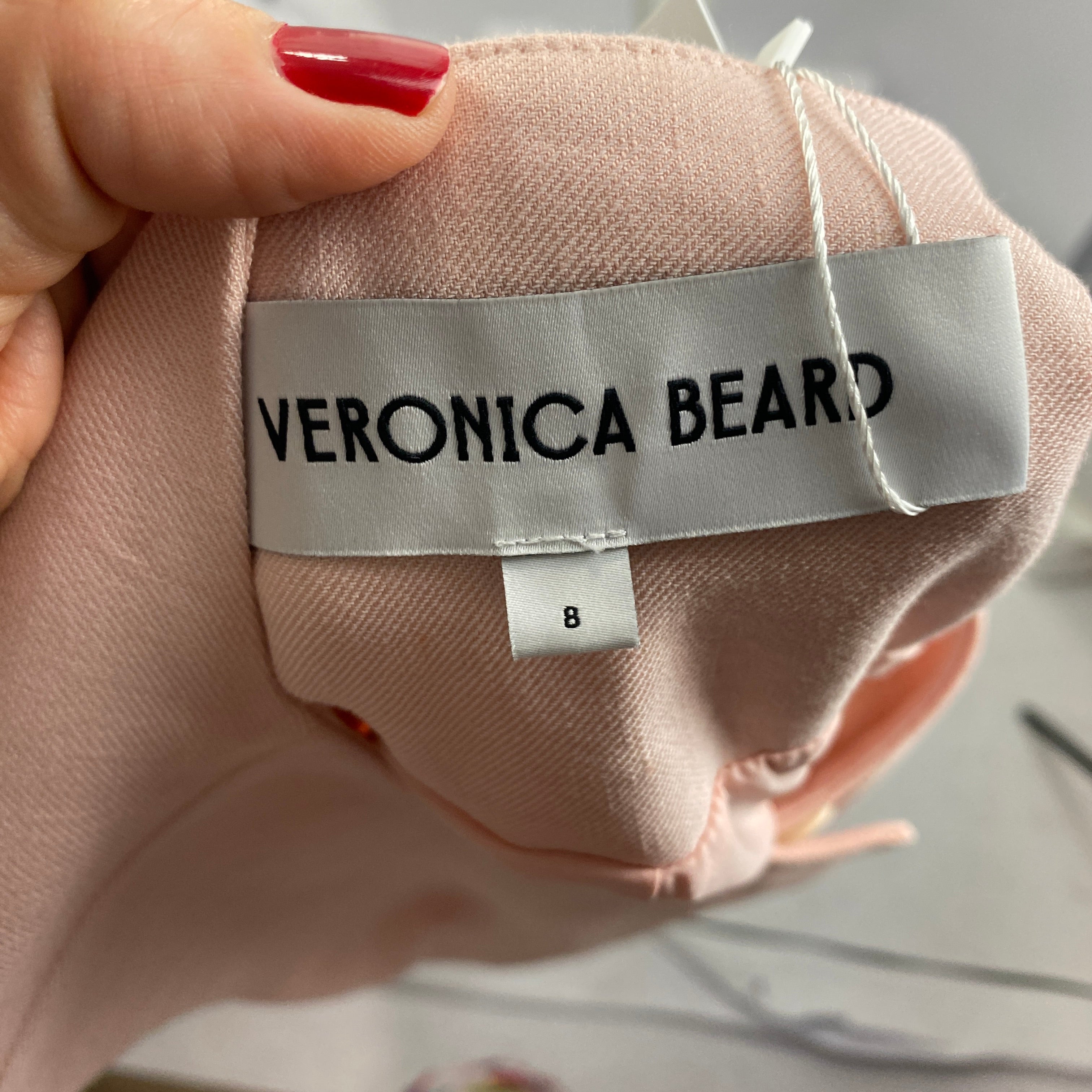 Veronica Beard New £420 Pink Linen Waistcoat M