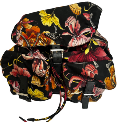 Prada £890 Tessuto Floral Print Drawstring Backpack