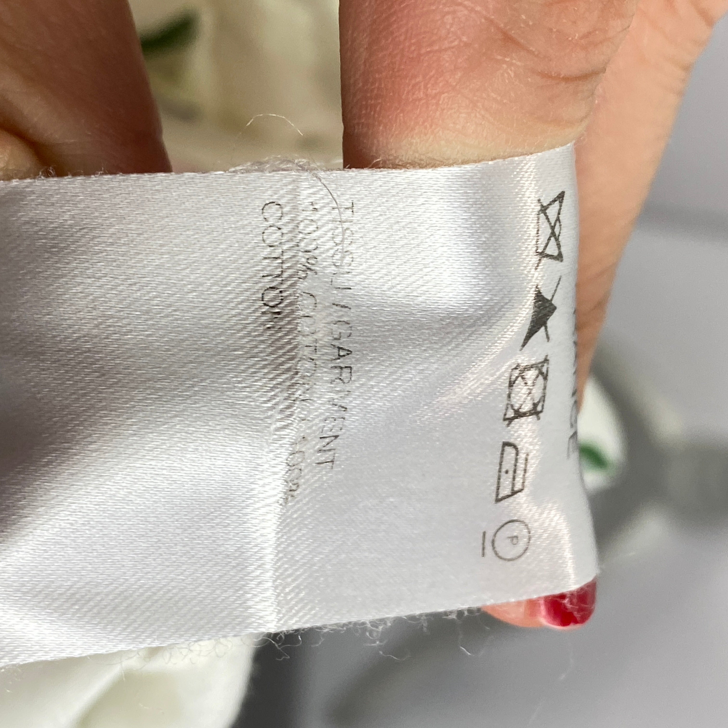 Chloe White Orchid Embroided Cotton Shirt XS
