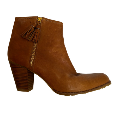 Stuart Weitzman Camel Western Ankle Boots 42