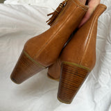 Stuart Weitzman Camel Western Ankle Boots 42